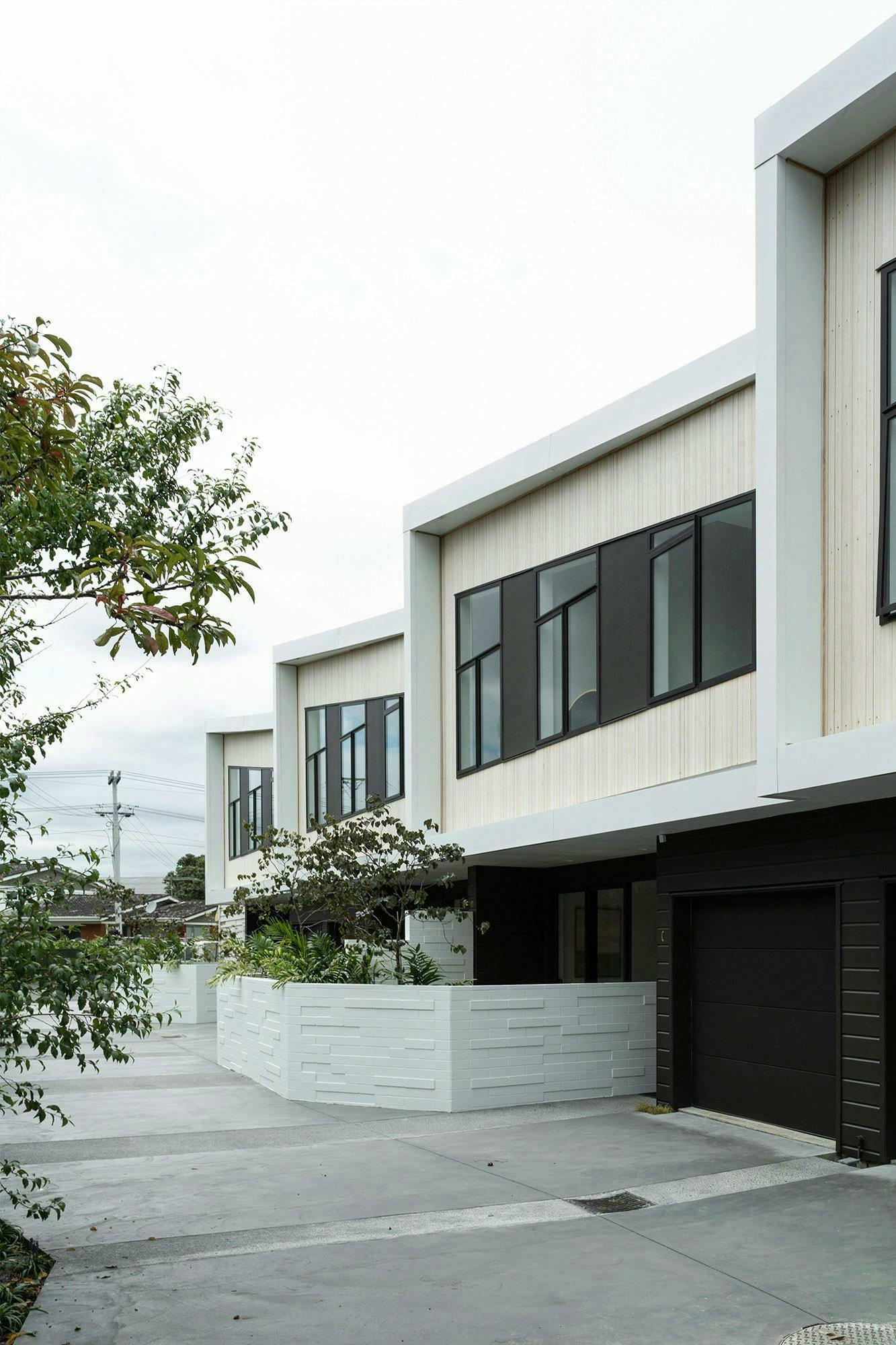 350 Point Chevalier Terraces Multi unit Construkt Architects Auckland Driveway and Garages