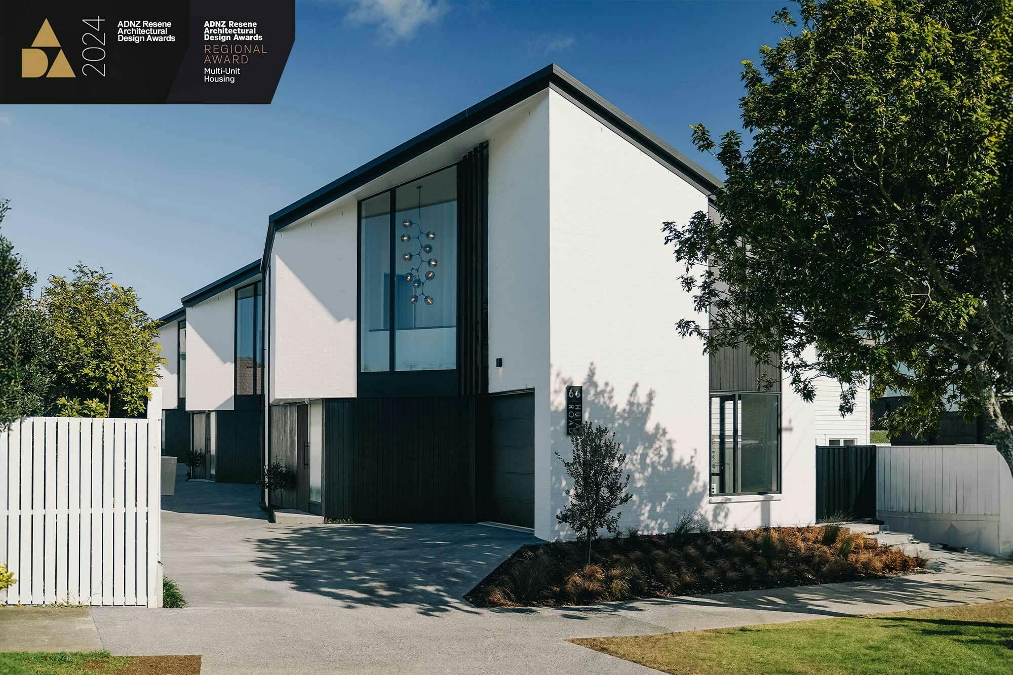 66 Huia Road Townhouses Modern Townhouses Construkt Architects Auckland Award Banner