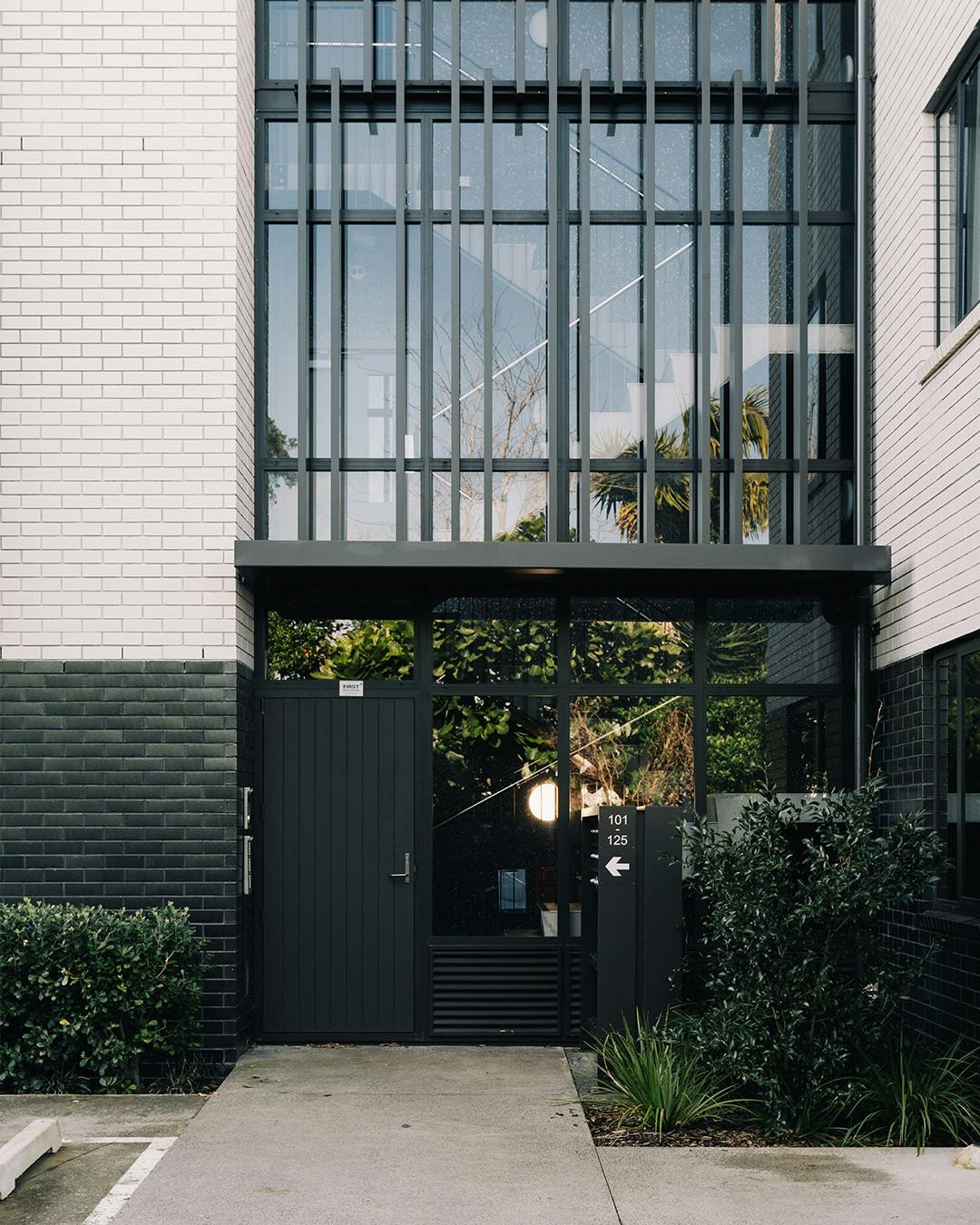 Arc Onehunga Build to Rent Apartments Construkt Architects Auckland Entrance