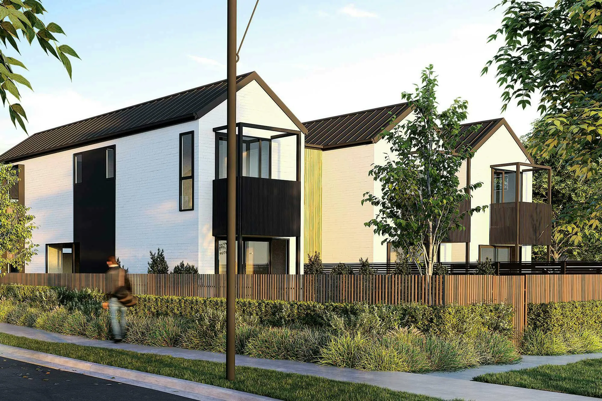 Aurora Superlots Modern Terraces Construkt Architects Auckland Foot path