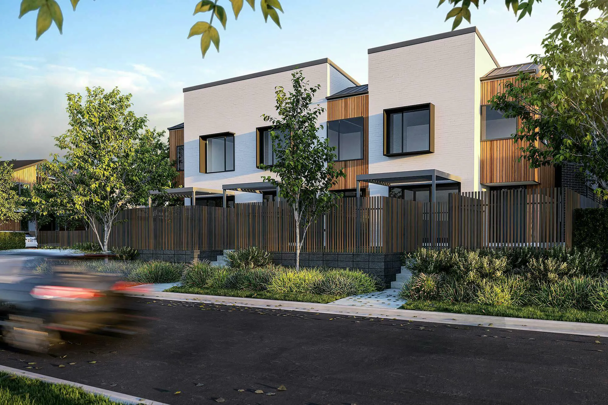 Aurora Superlots Modern Terraces Construkt Architects Auckland Street View