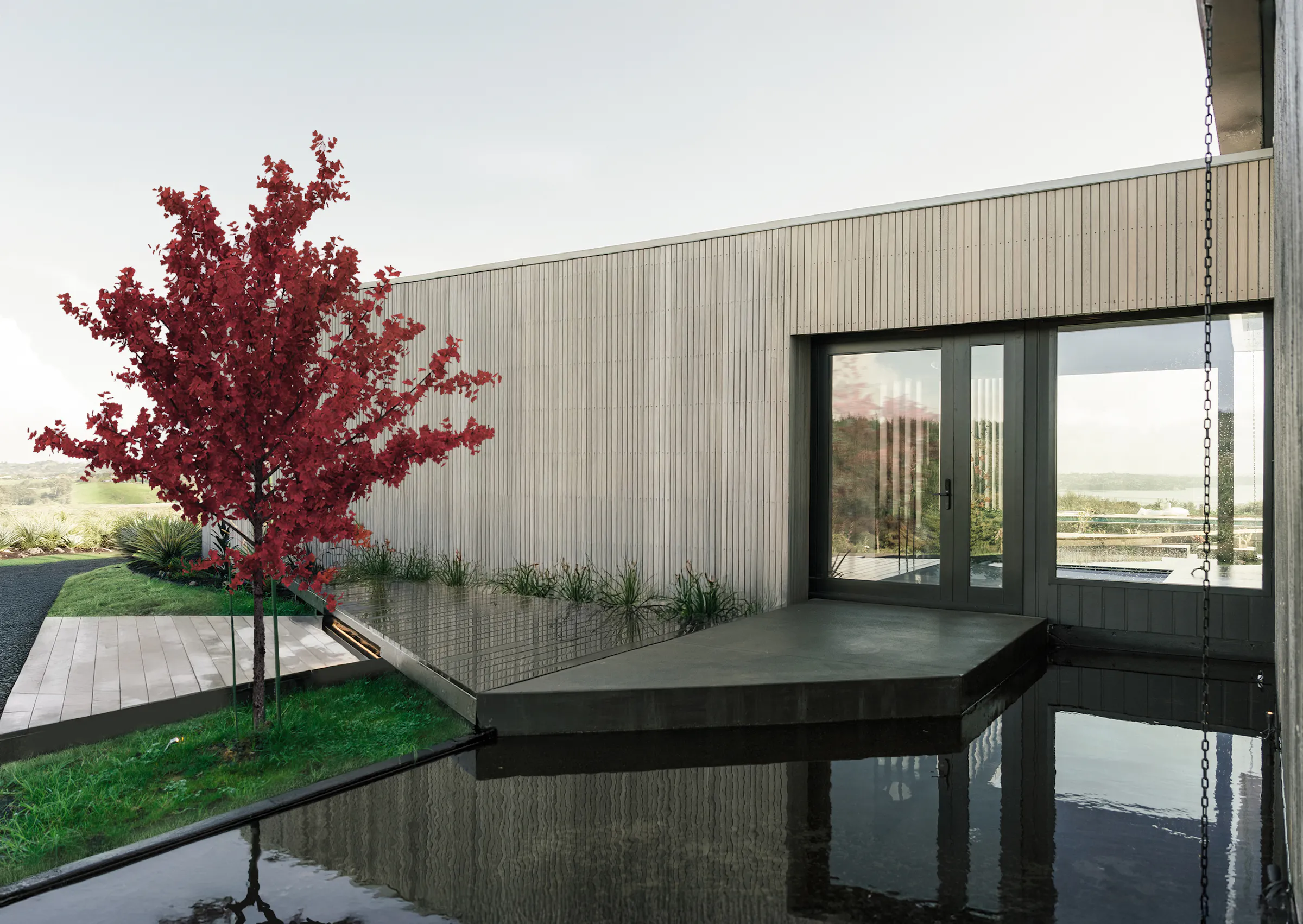 Azeem House Residential Architecture Construkt Architects Auckland Water Feature