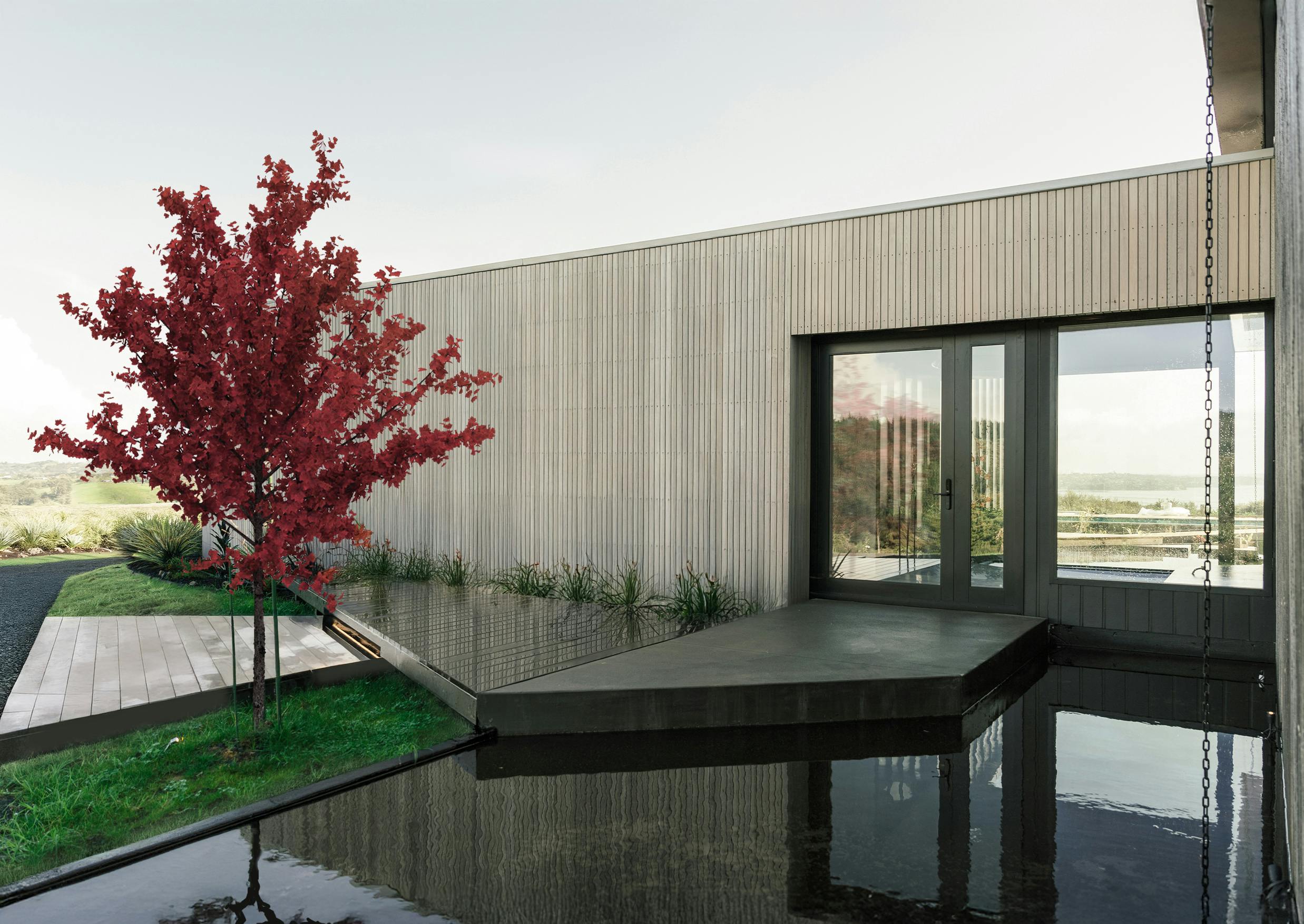 Azeem House Residential Architecture Construkt Architects Auckland Water Feature