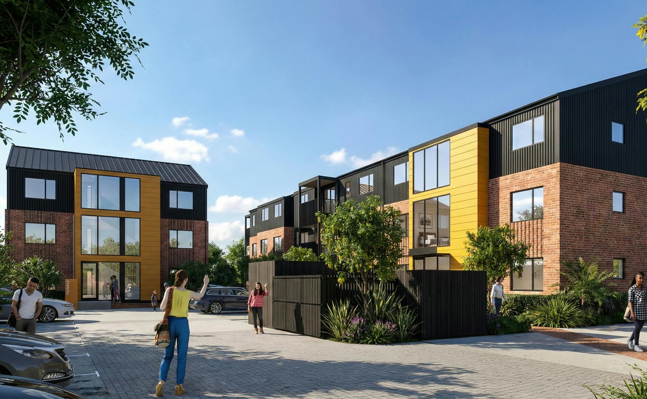 Bader Drive Modern Apartments Construkt Architects Auckland Parking