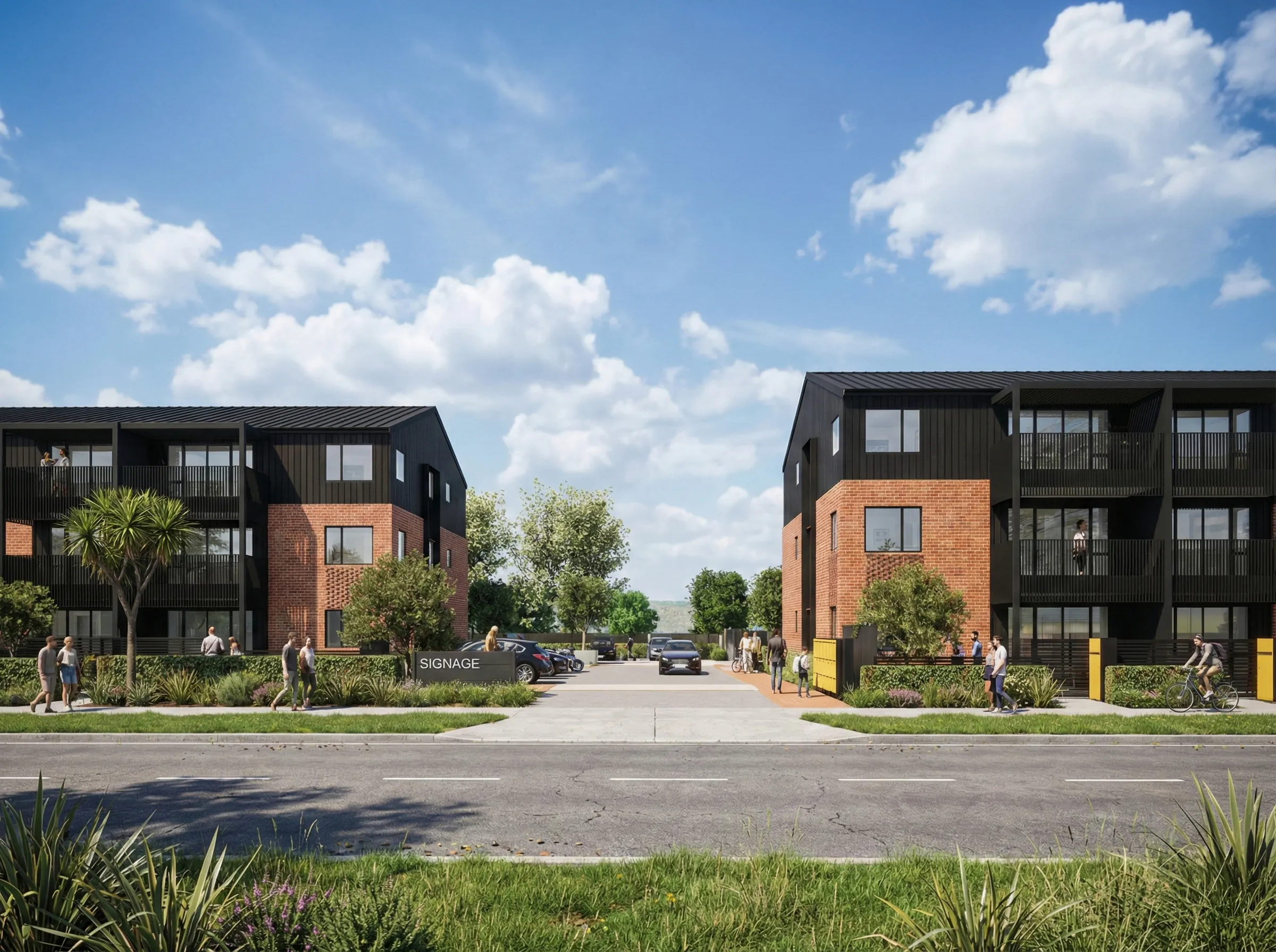 Bader Drive Modern Apartments Construkt Architects Auckland Street Elevation
