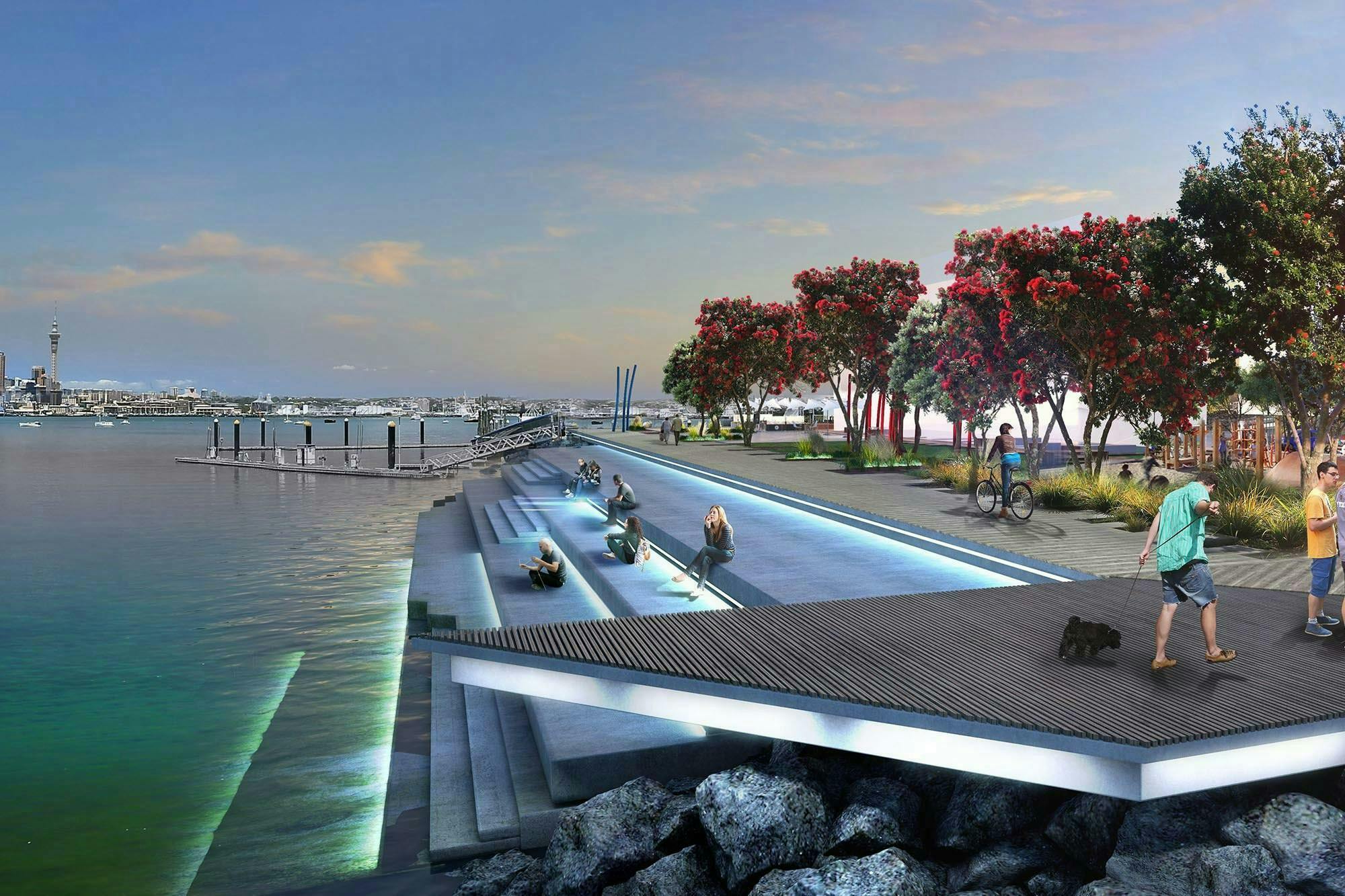 Bayswater Marina Residential Development Masterplanning Construkt Architects Auckland Seating