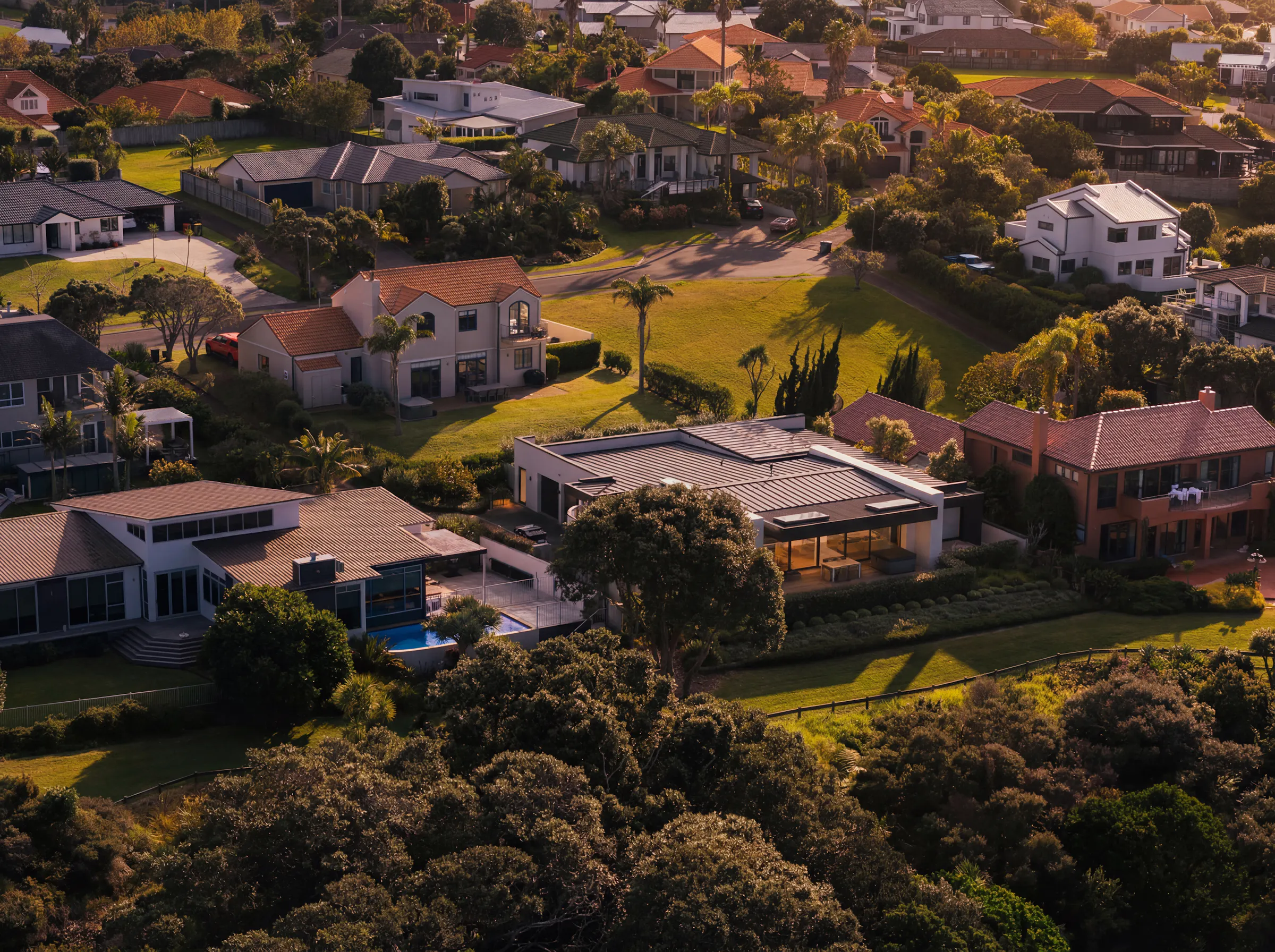 Belle Mer Architectural Home Construkt Architects Auckland Aerial Shot