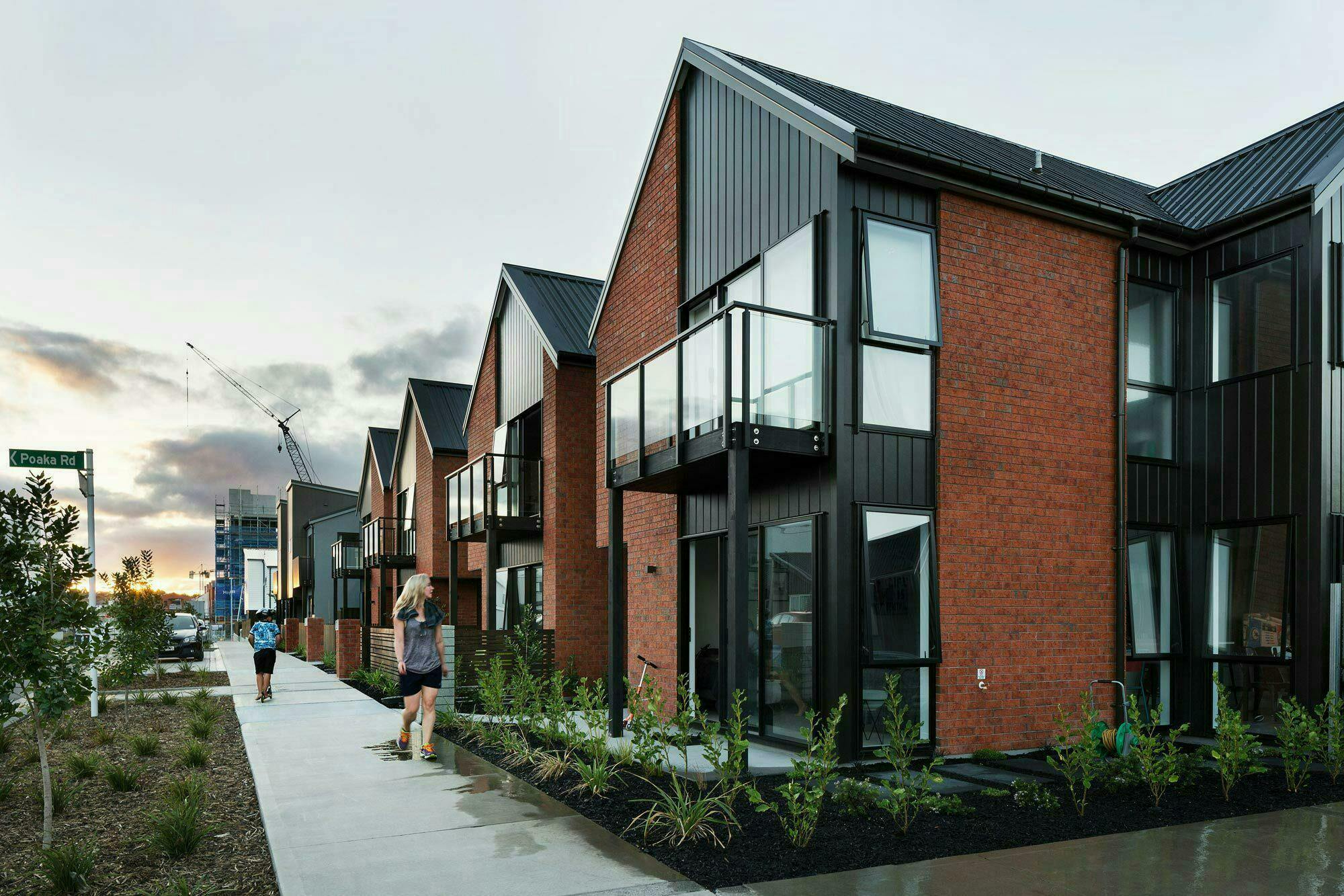 Buckley A Precinct Superlot BA29 Terraces Multi unit Construkt Architects Auckland Corner Vegetation