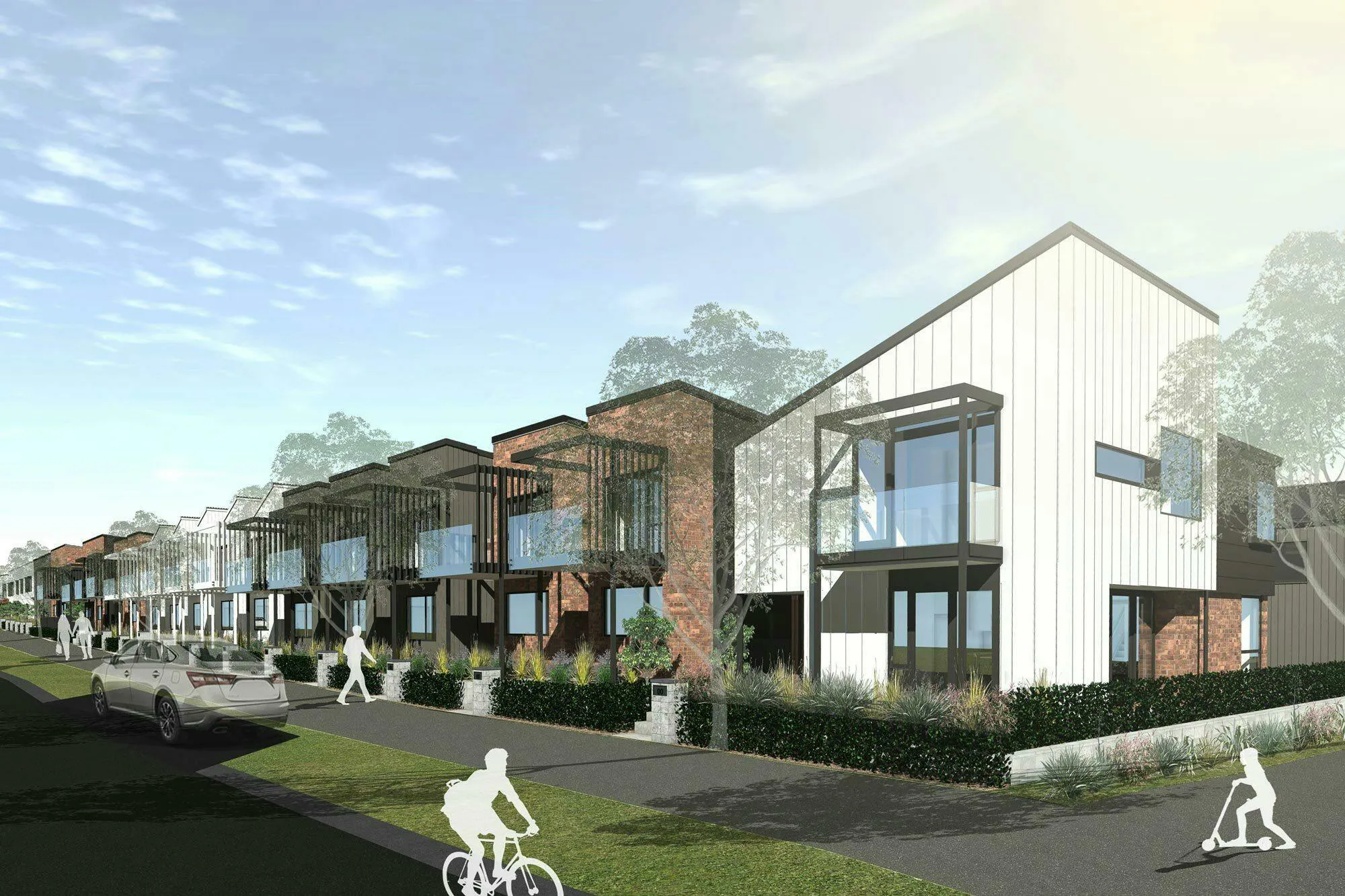 Buckley A Precinct Superlot BB15 Modern Terraces Construkt Architects Auckland