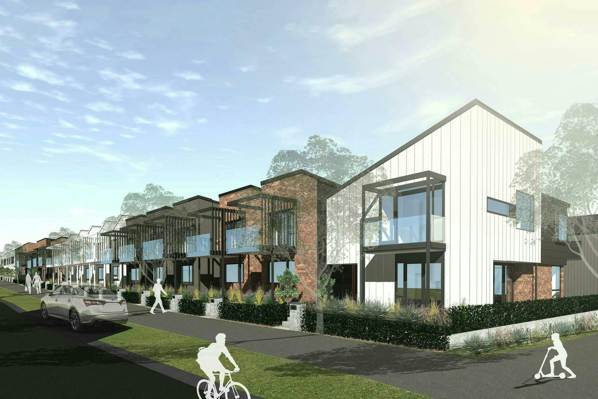 Buckley A Precinct Superlot BB15 Modern Terraces Construkt Architects Auckland