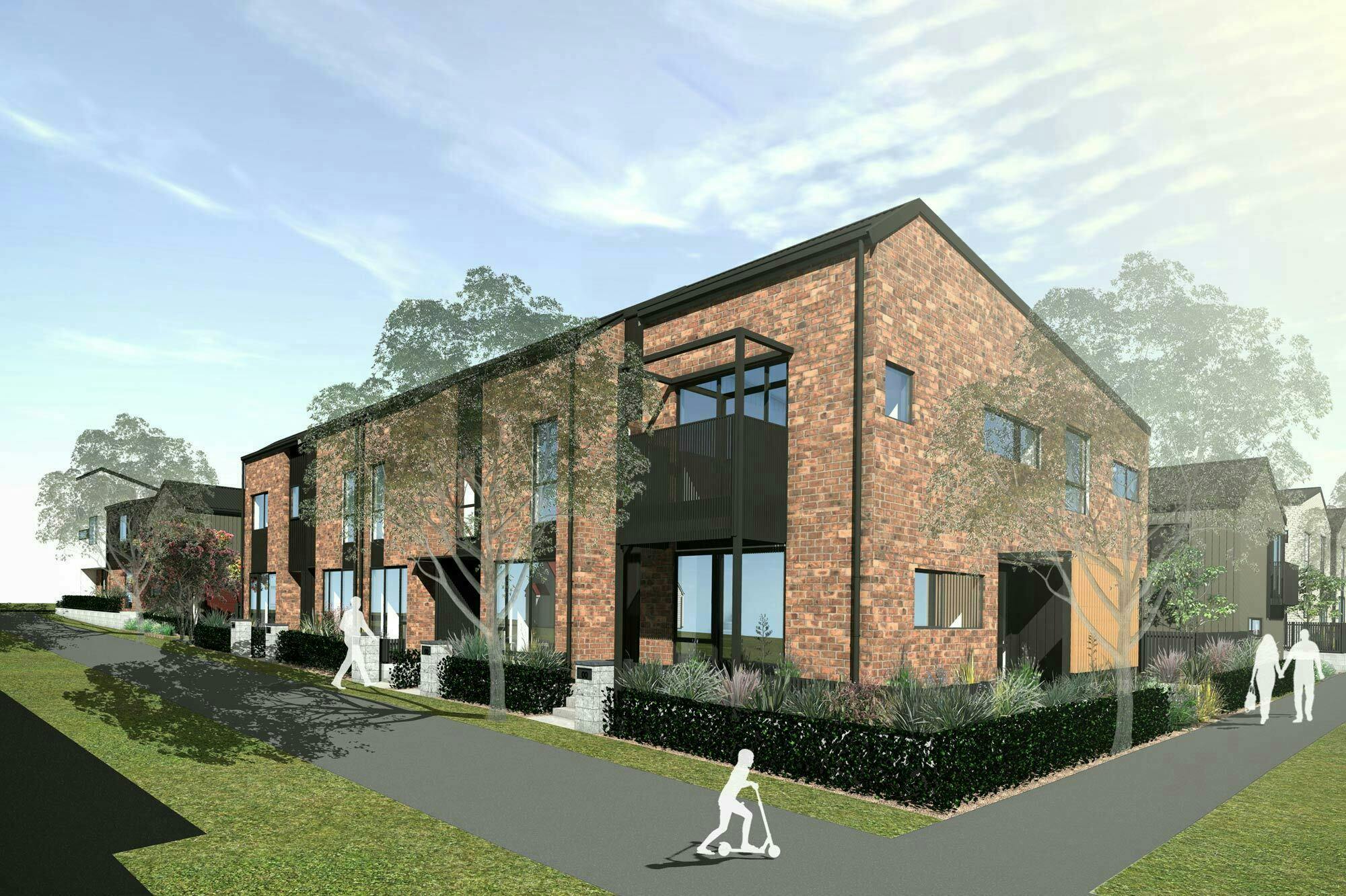 Buckley A Precinct Superlot BB15 Modern Terraces Construkt Architects Auckland Corner