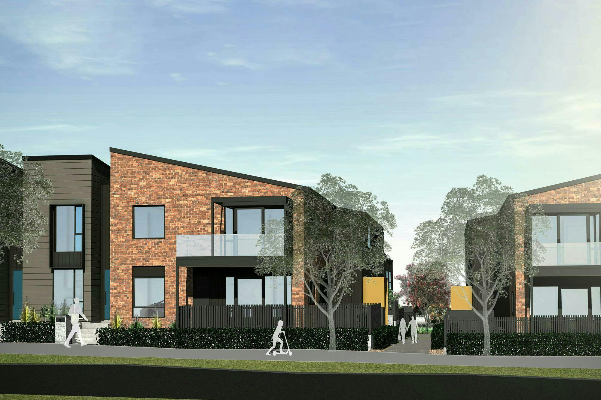 Buckley A Precinct Superlot BB15 Modern Terraces Construkt Architects Auckland Street View