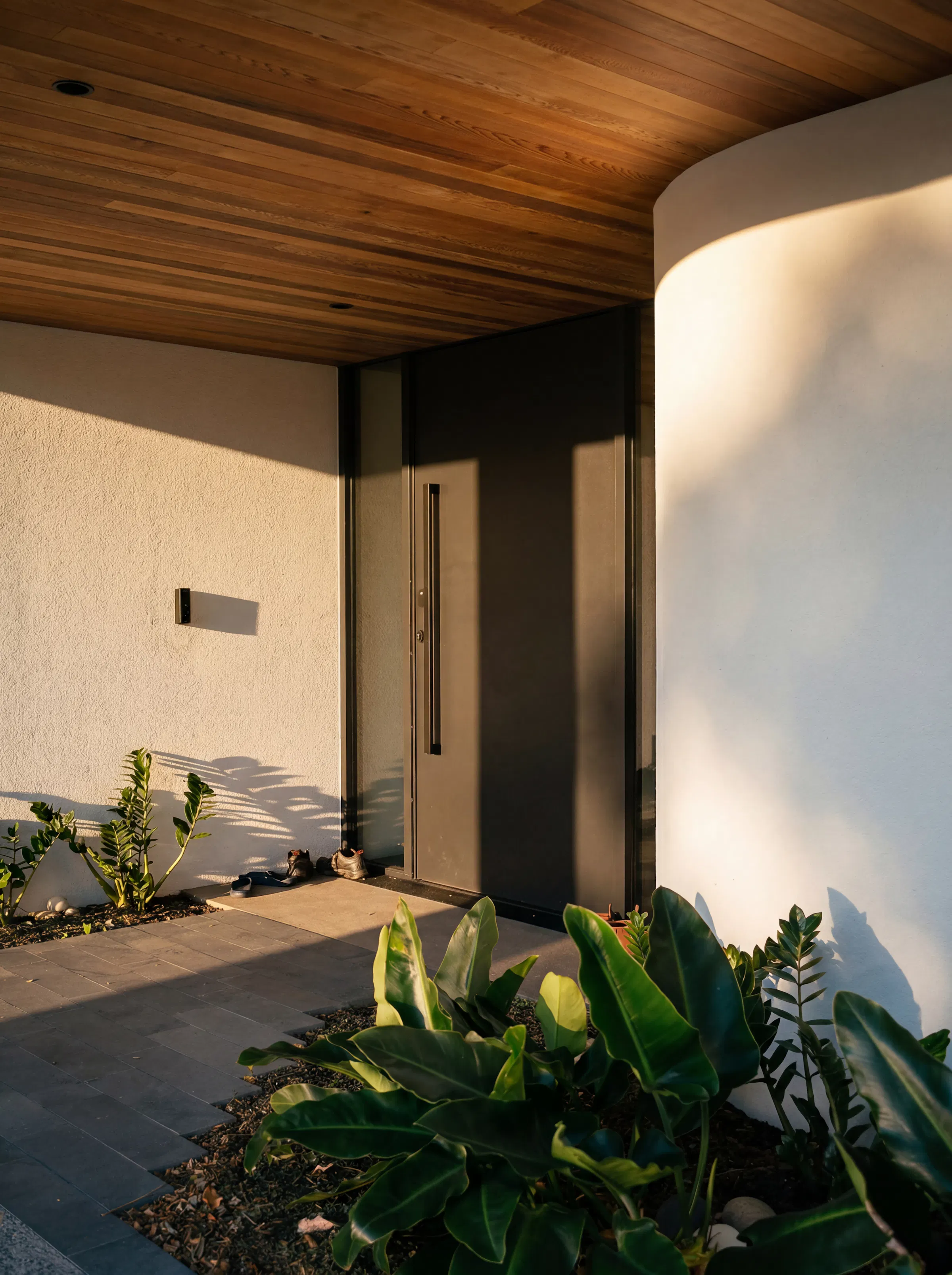 Cameron House Modern Home Construkt Architects Auckland Entrance
