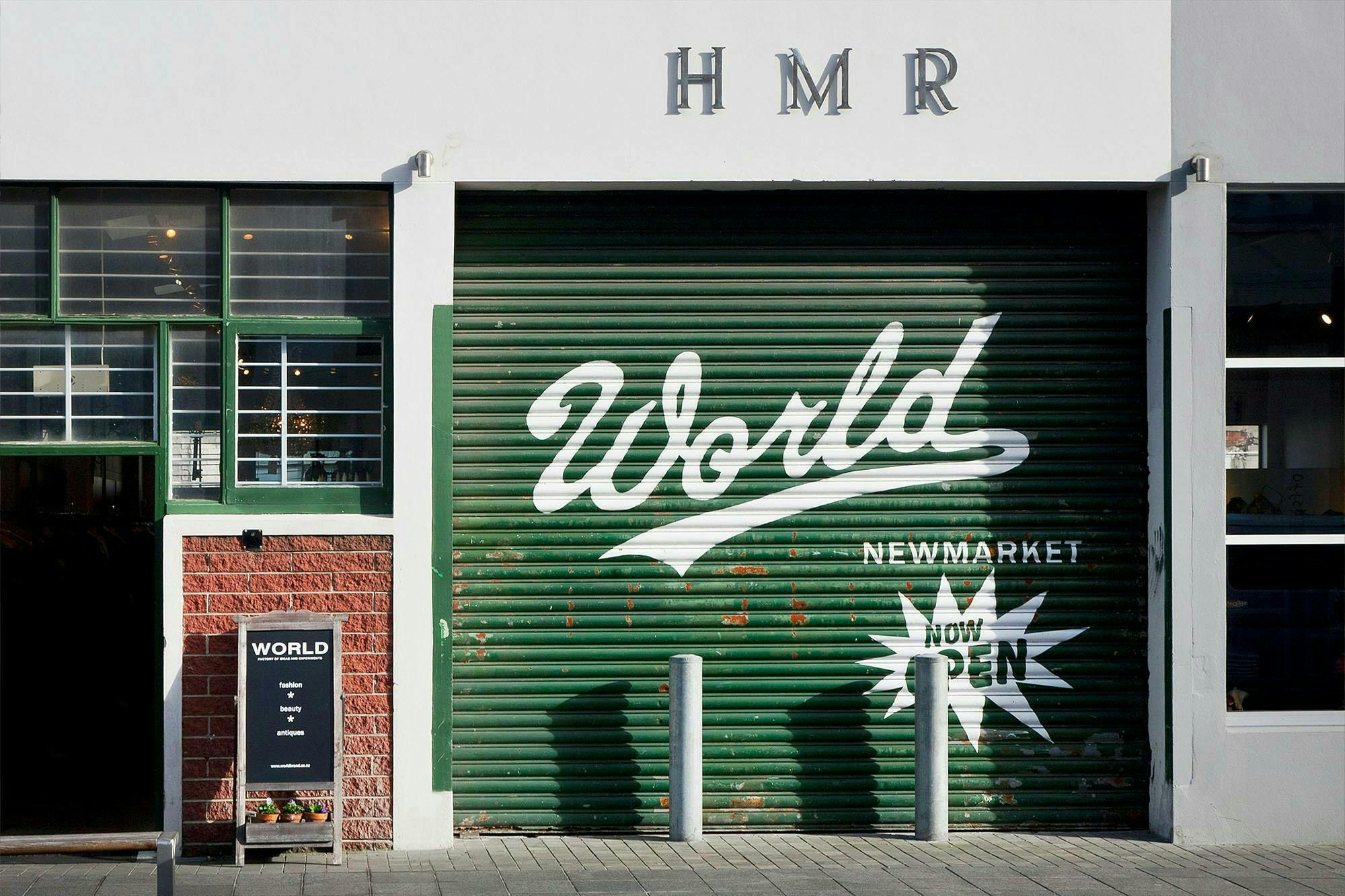 Hayes Foundry Regeneration Retail Construkt Architects Auckland Green Garage Door