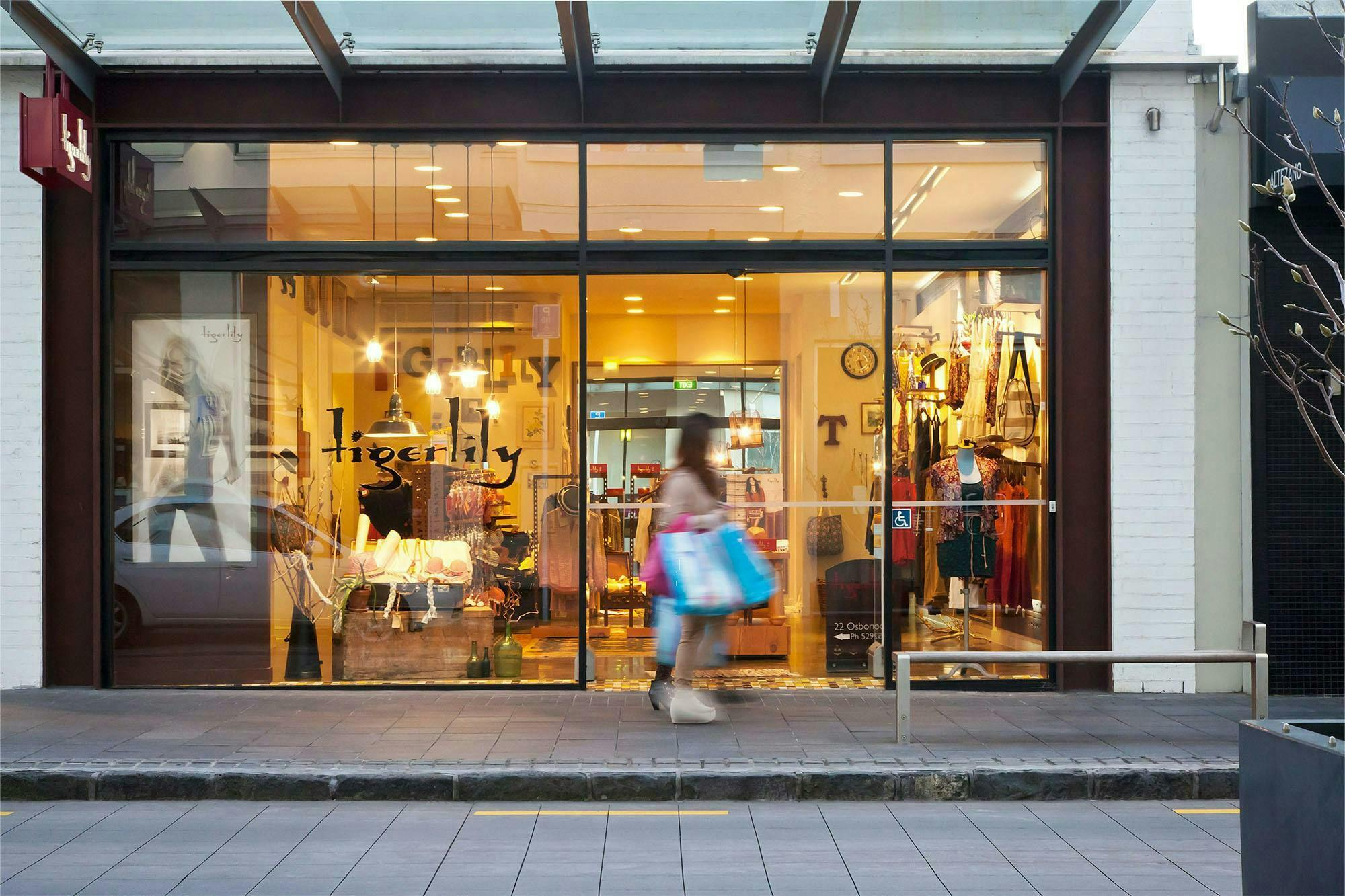 Hayes Foundry Regeneration Retail Construkt Architects Auckland Tigerlily store lights