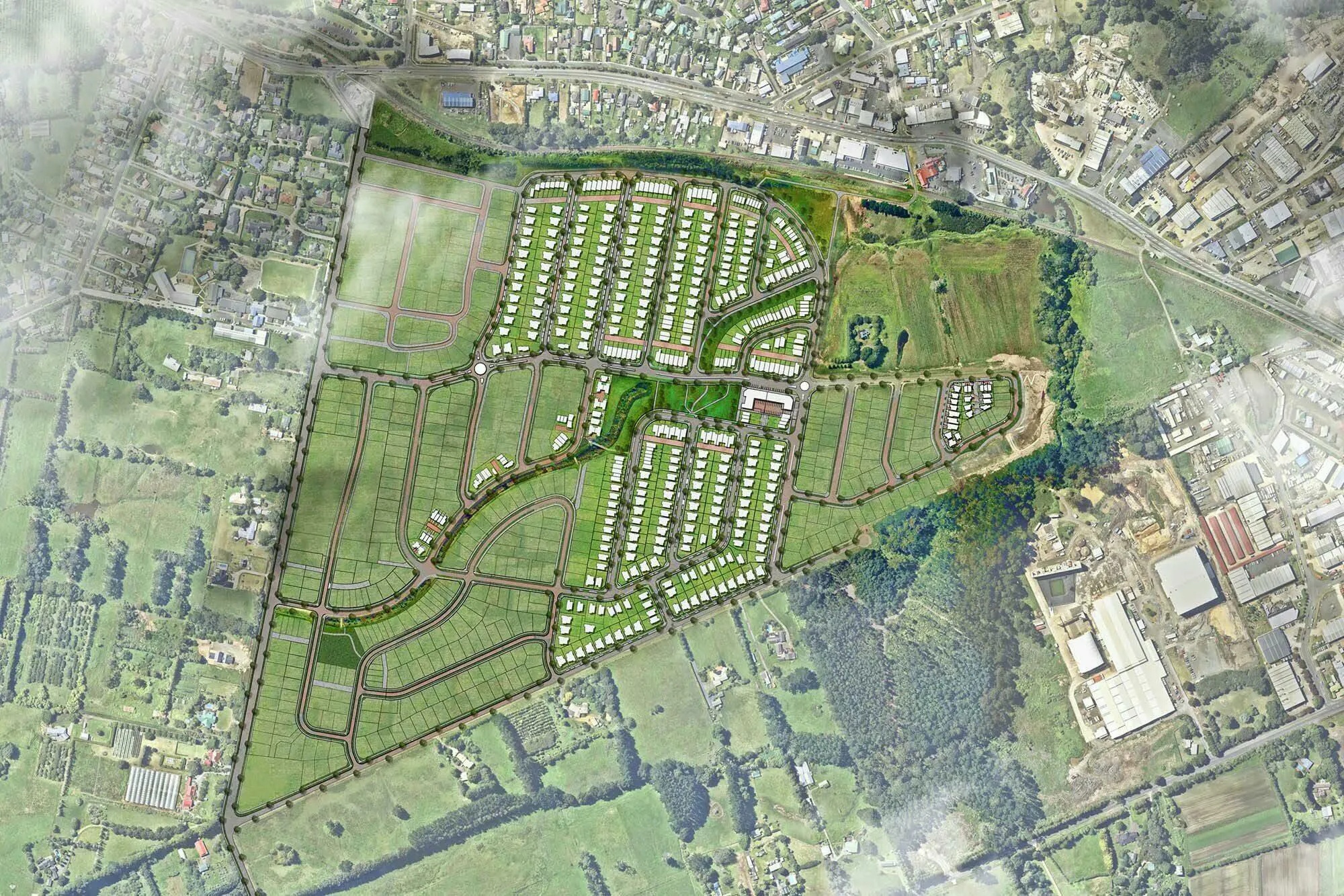 Huapai Triangle Precincts Masterplanning Construkt Architects Auckland Illustrative Plan