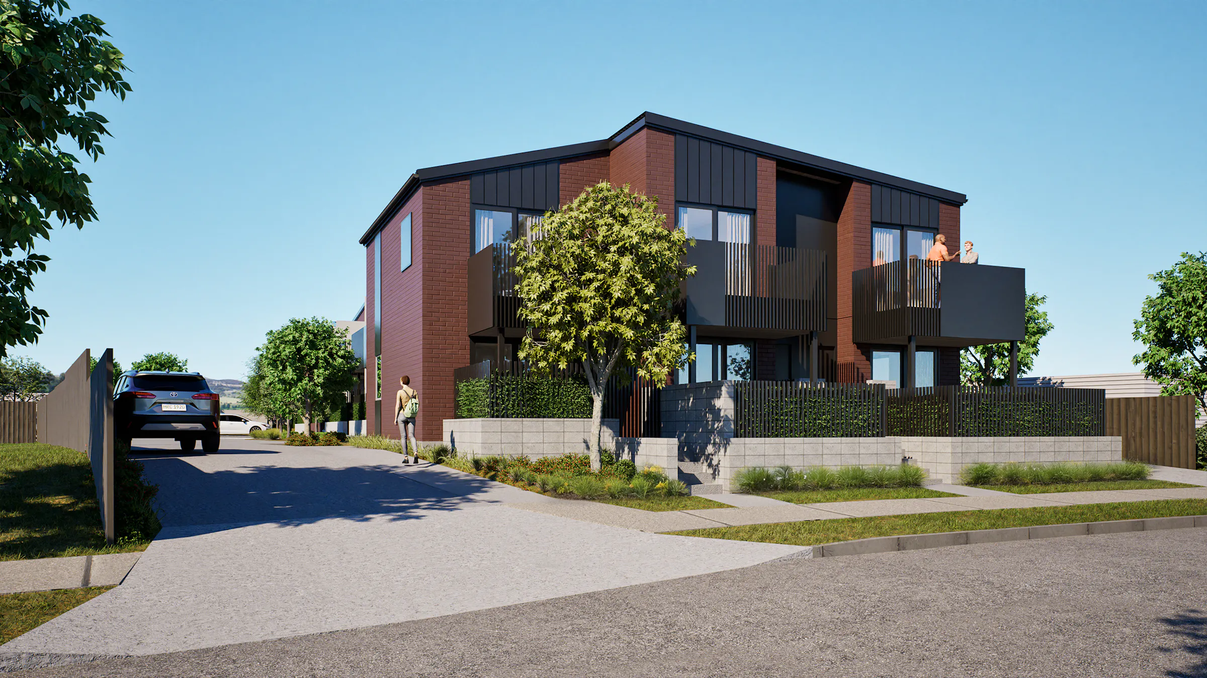 Humphryes Modern Apartments Construkt Architects Auckland Corner Perspective