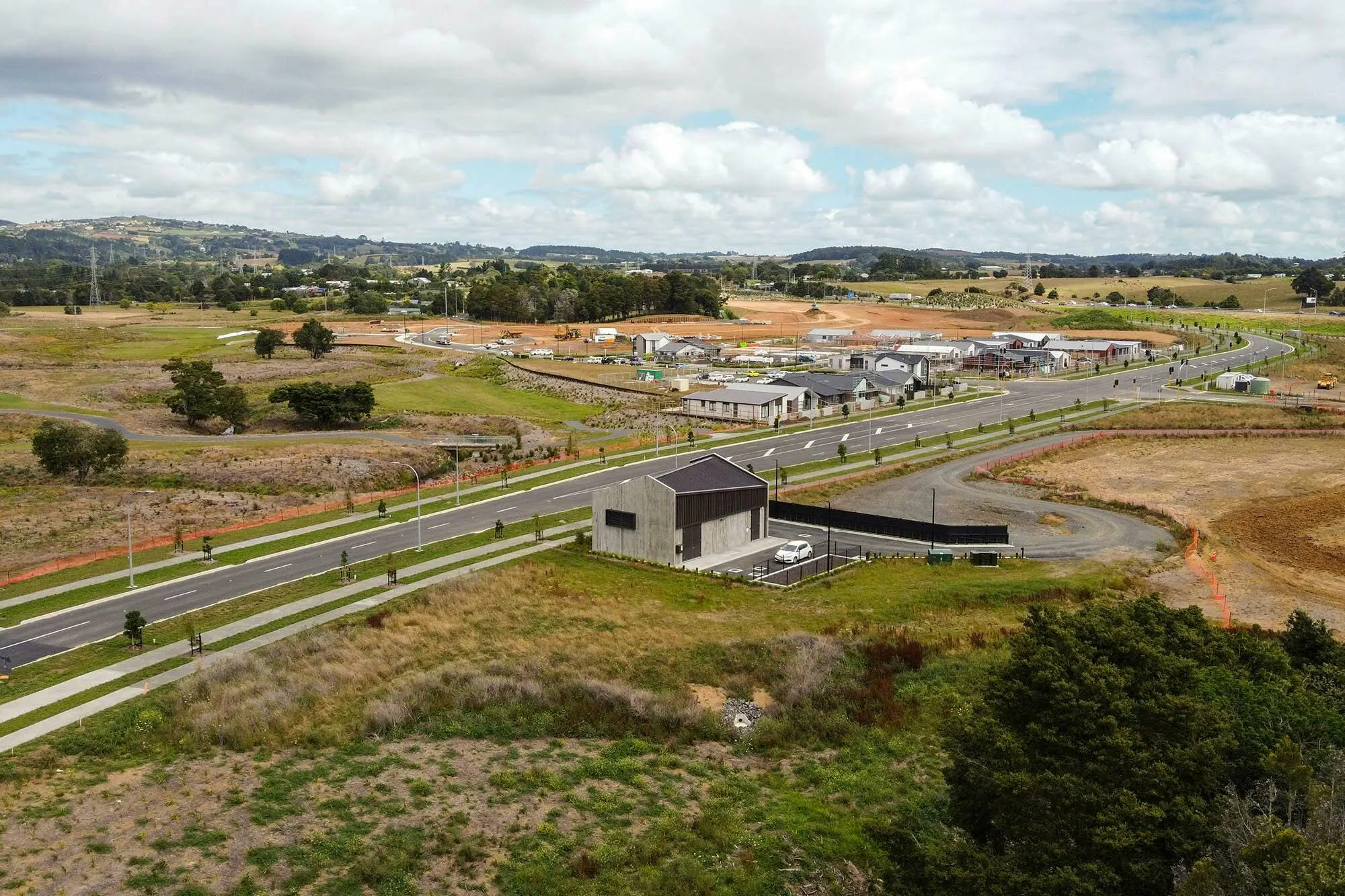 Hunua Views Pump Station Industrial Construkt Architects Auckland Aerial Shot