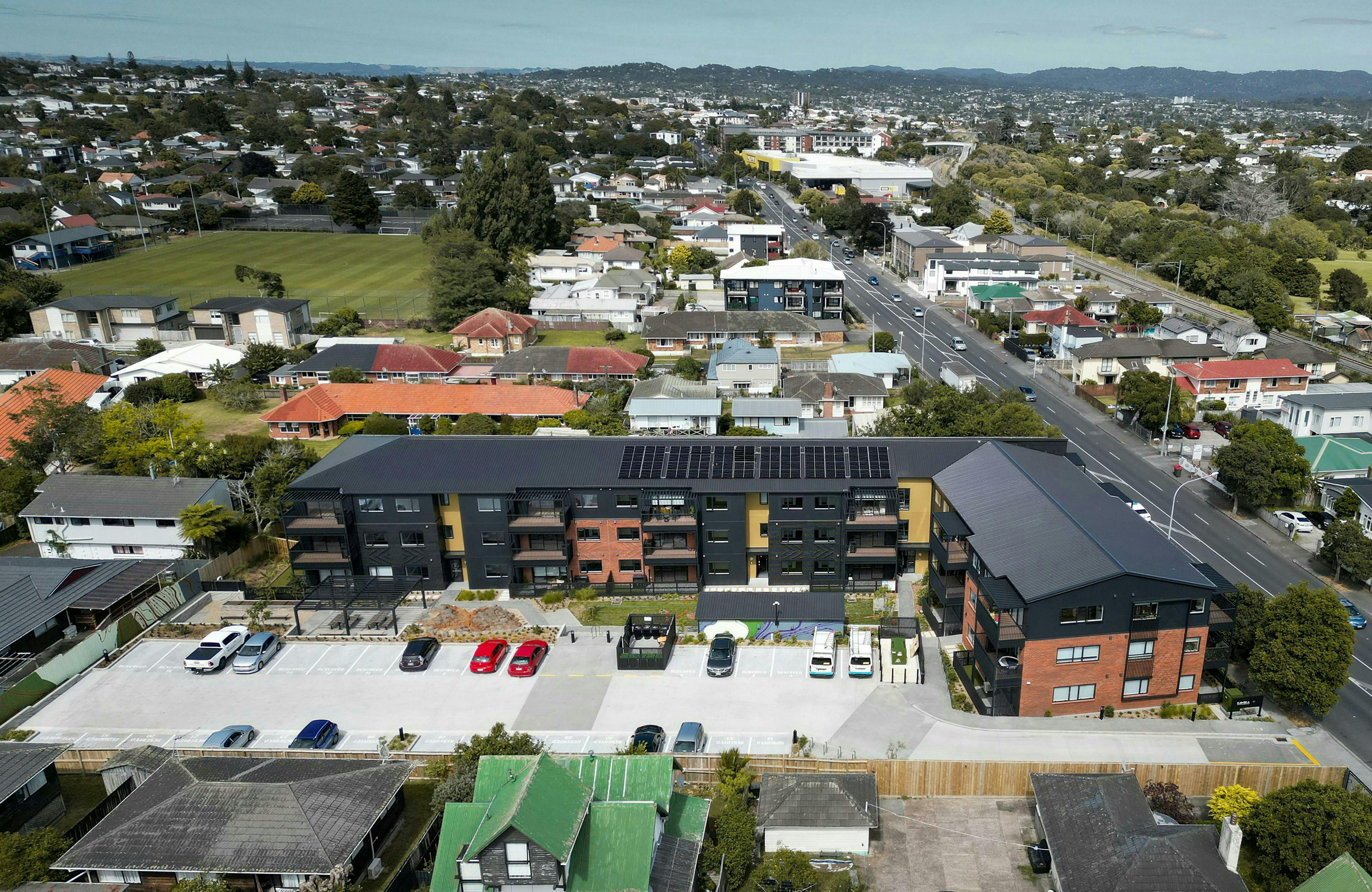 Kaweka Apartments Modern Apartments Construkt Architects Auckland North Aerial shot