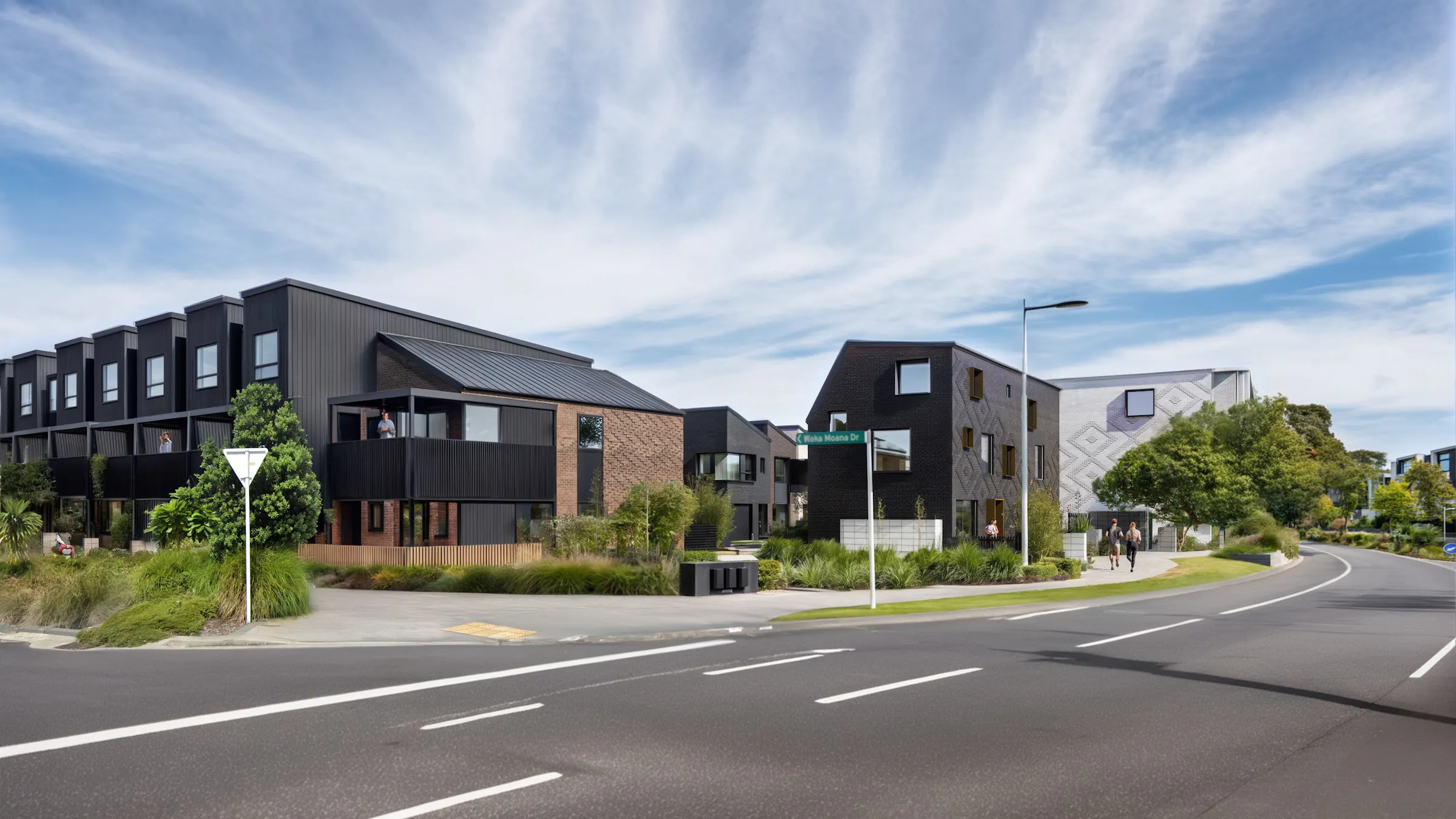 Kokowai Modern Apartments Costrukt Architects Auckland Corner Landscaping
