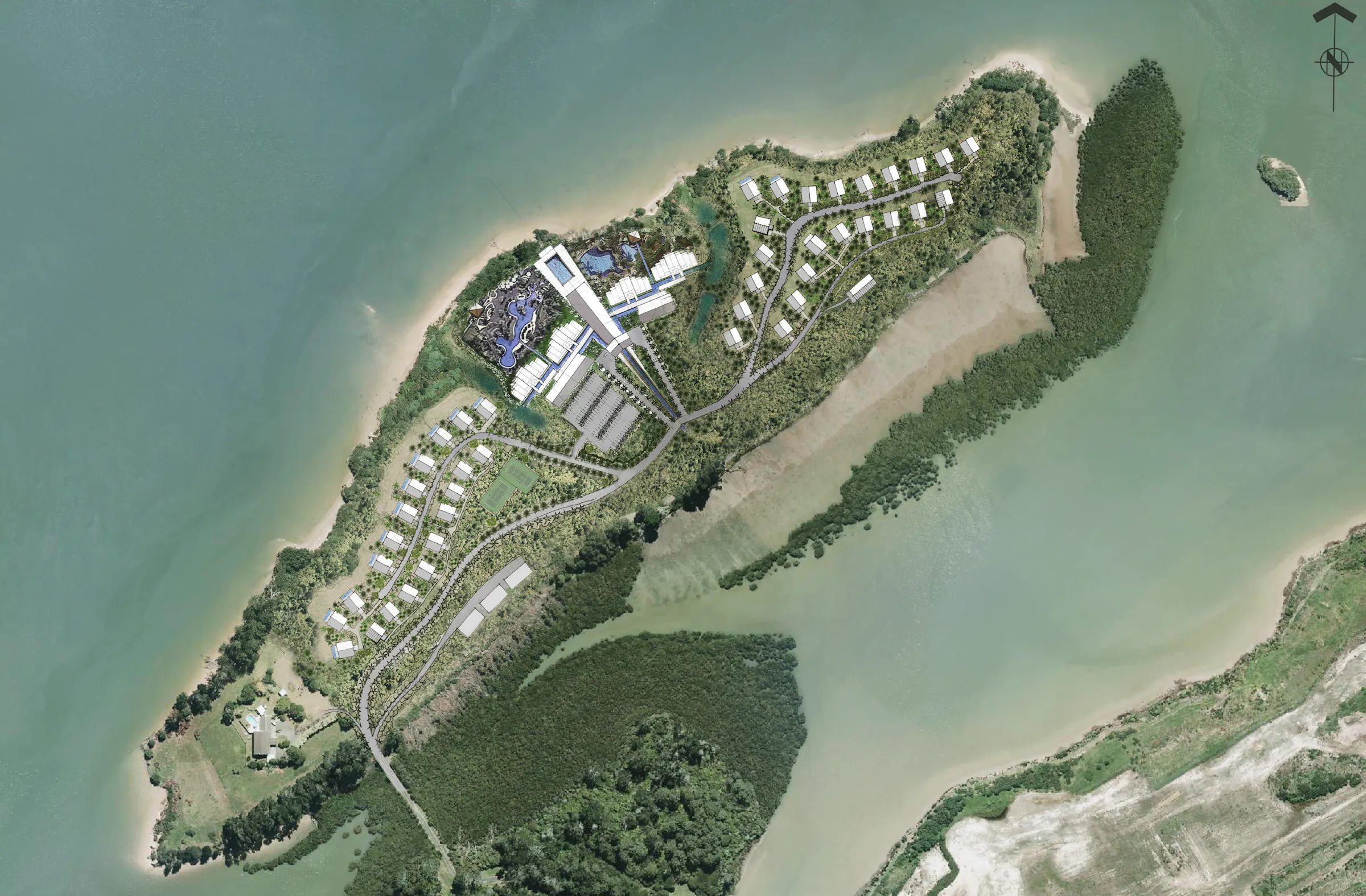 Lee Island Resort Resort Architecture Construkt Architects Auckland Masterplan