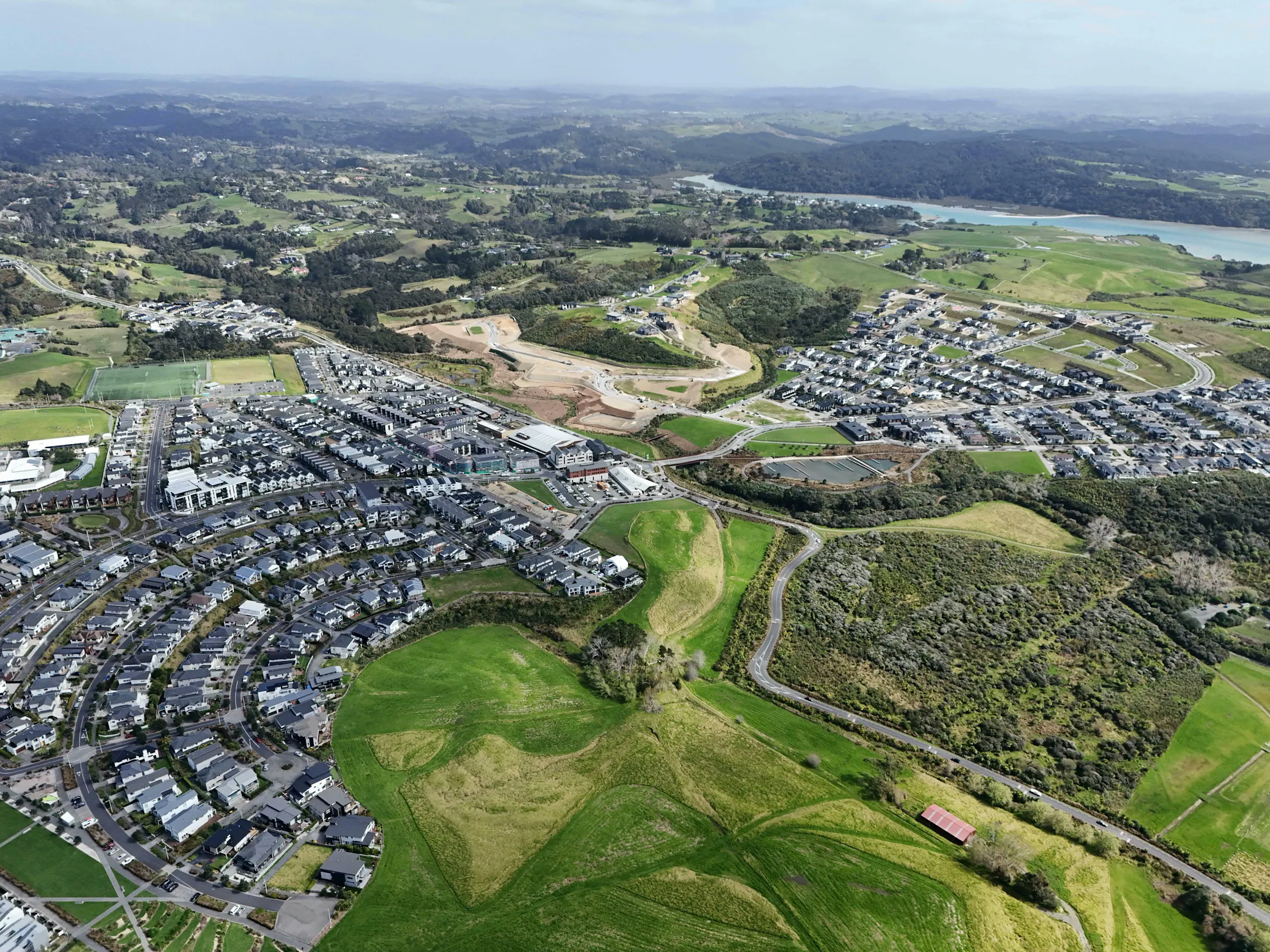 Long Bay Terraces Modern Terraces Construkt Architects Auckland Aerial 2