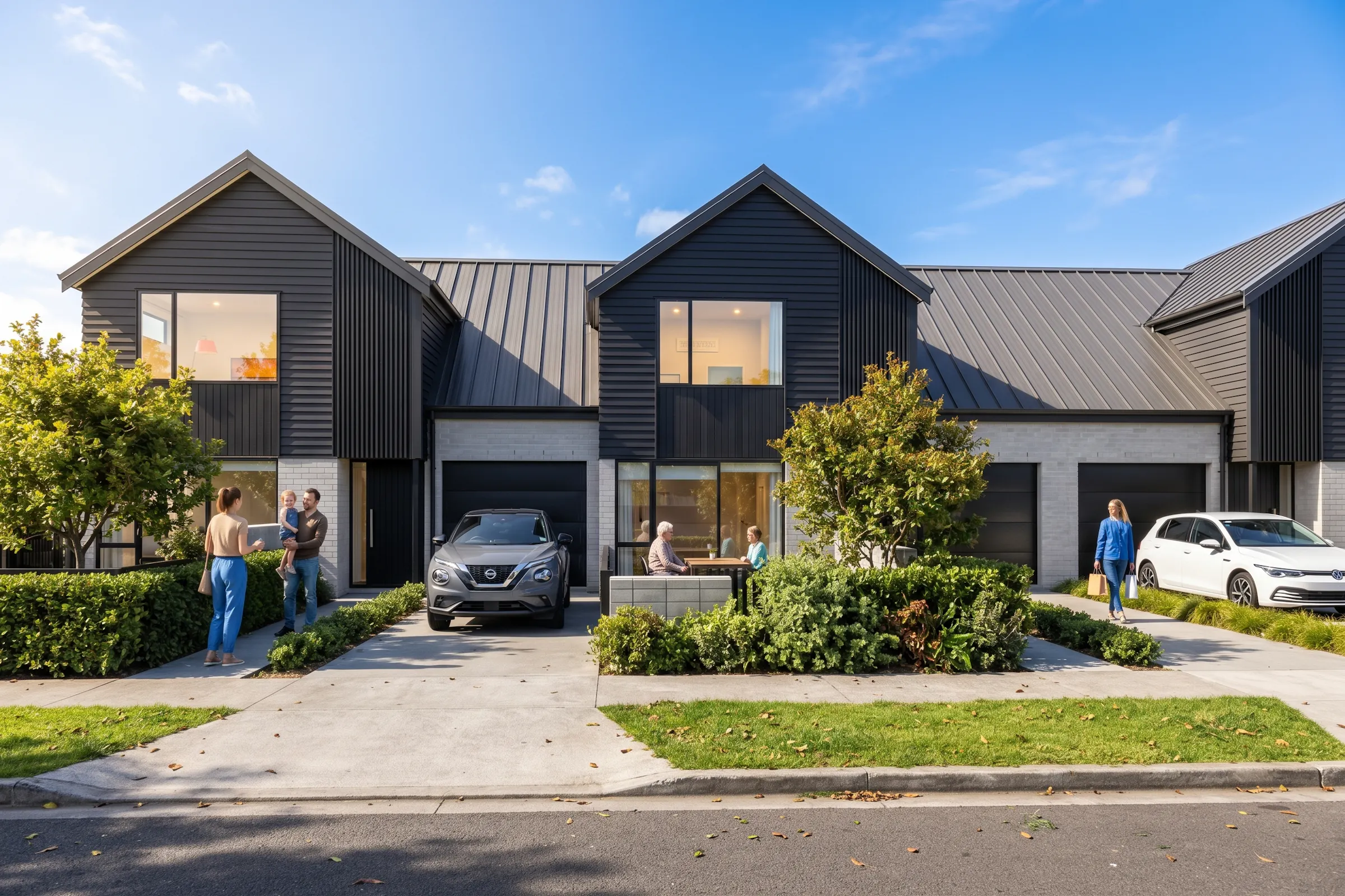 Manuroa Road Terrac1es Modern Terraces Construkt Architects Auckland Typology 2