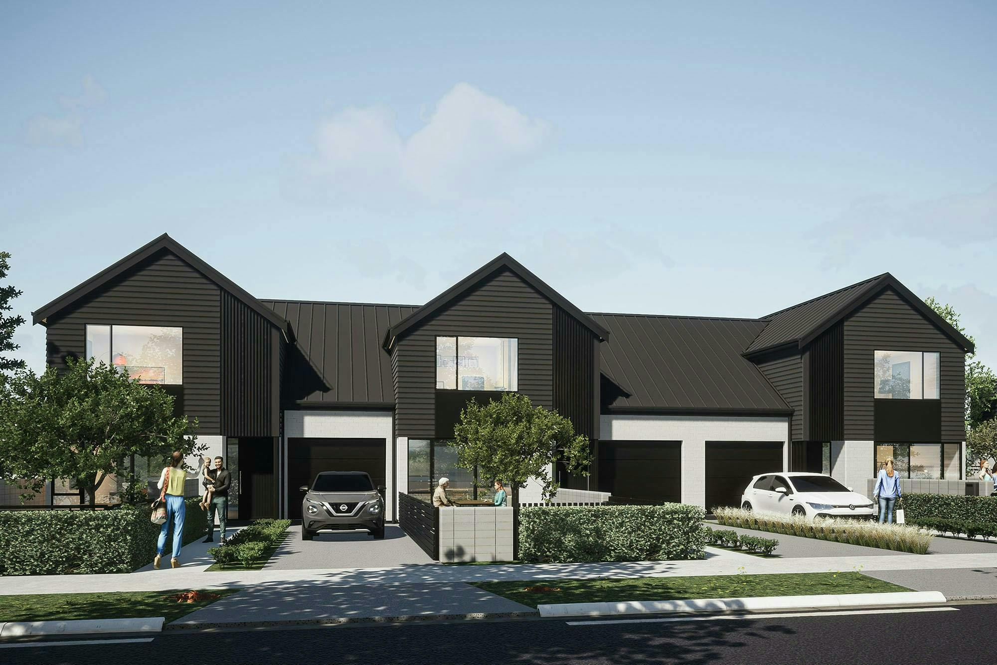 Manuroa Road Terraces Modern Terraces Construkt Architects Auckland Typology 2