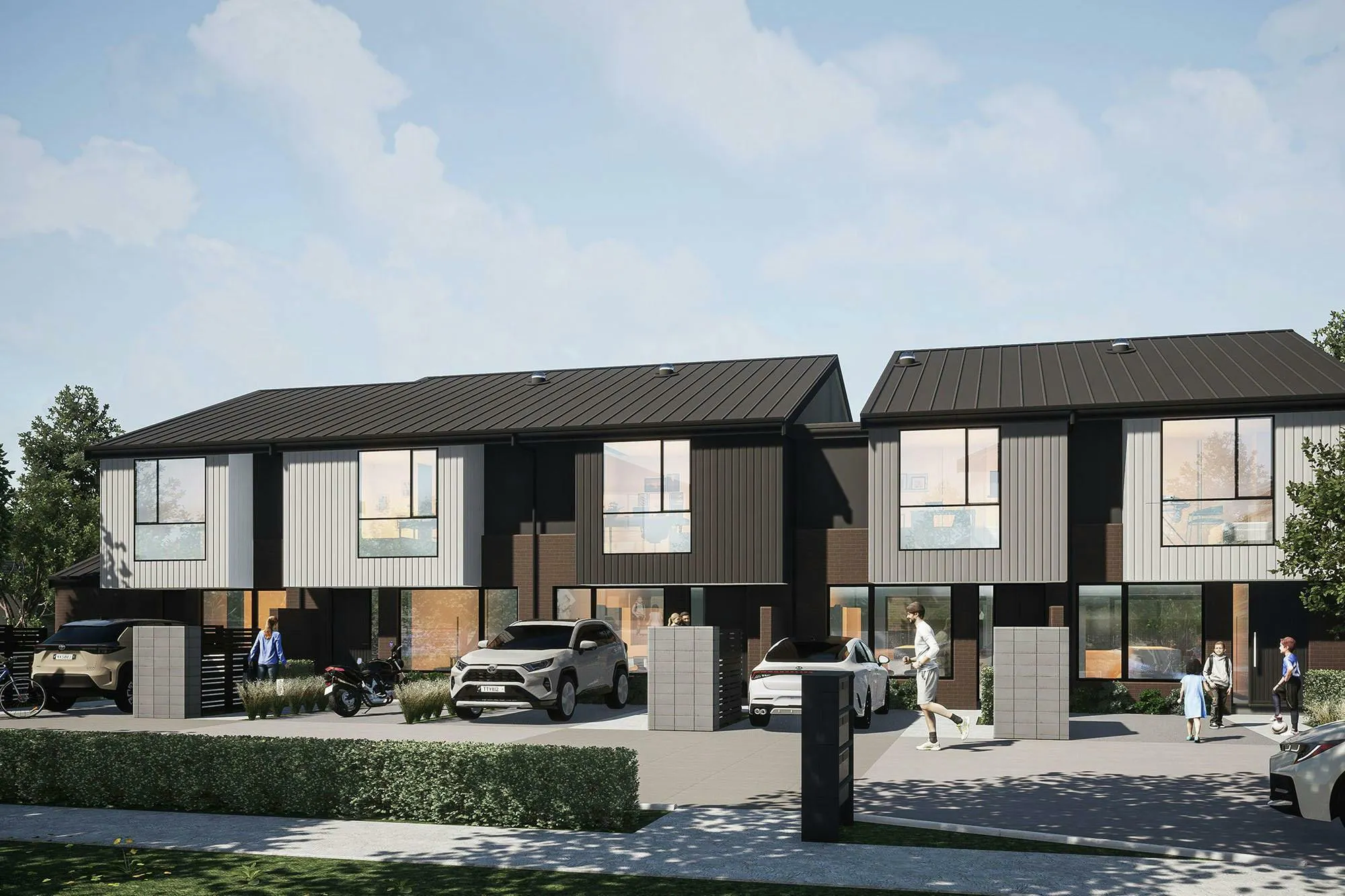 Manuroa Road Terraces Modern Terraces Construkt Architects Auckland Typology 4