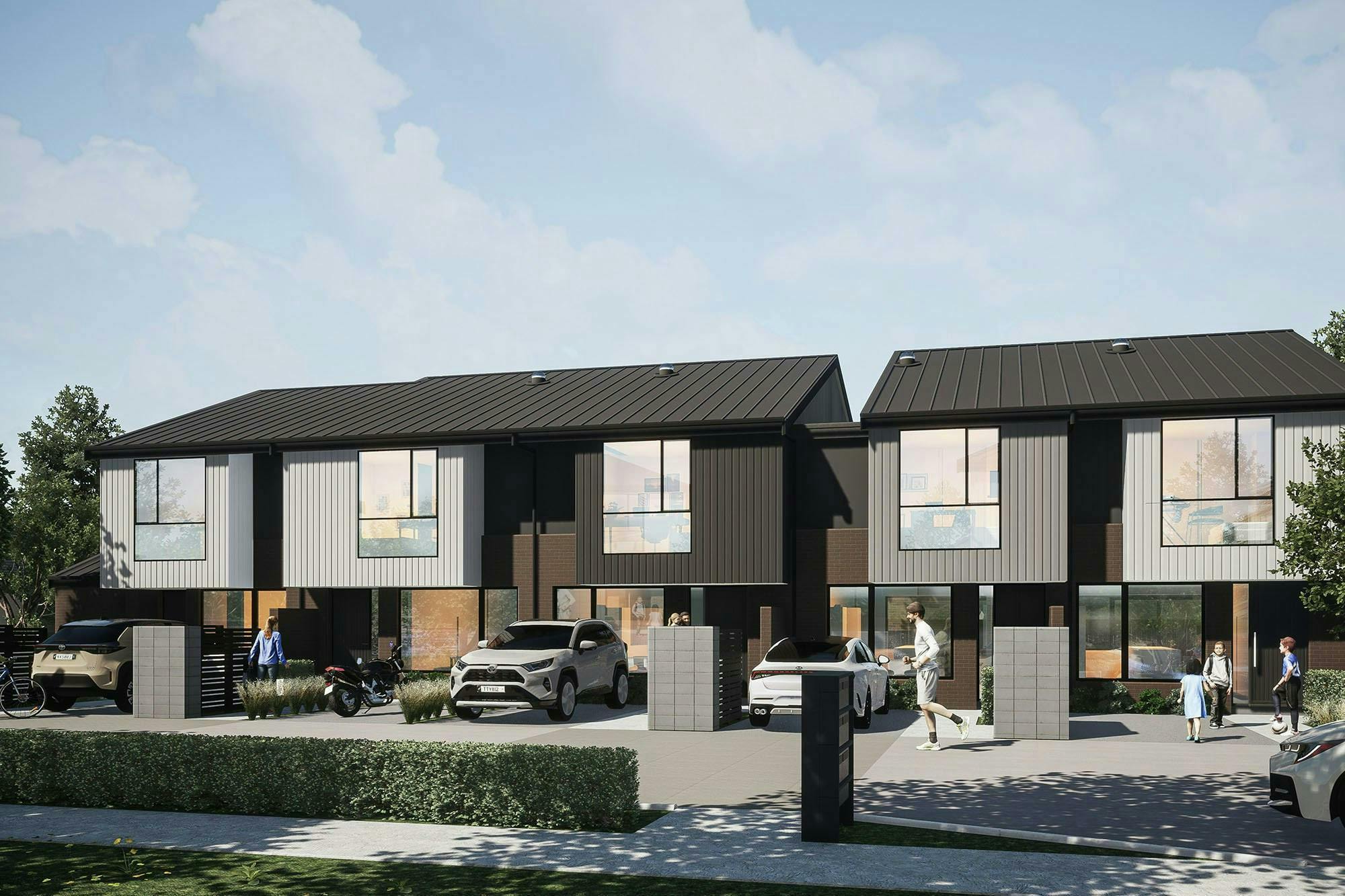 Manuroa Road Terraces Modern Terraces Construkt Architects Auckland Typology 4