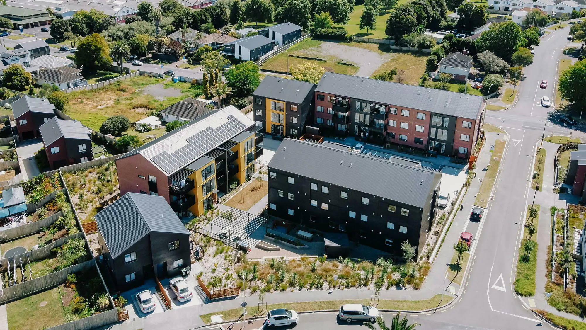 Moroki Apartments Modern Apartments Construkt Architects Auckland Drone Shot