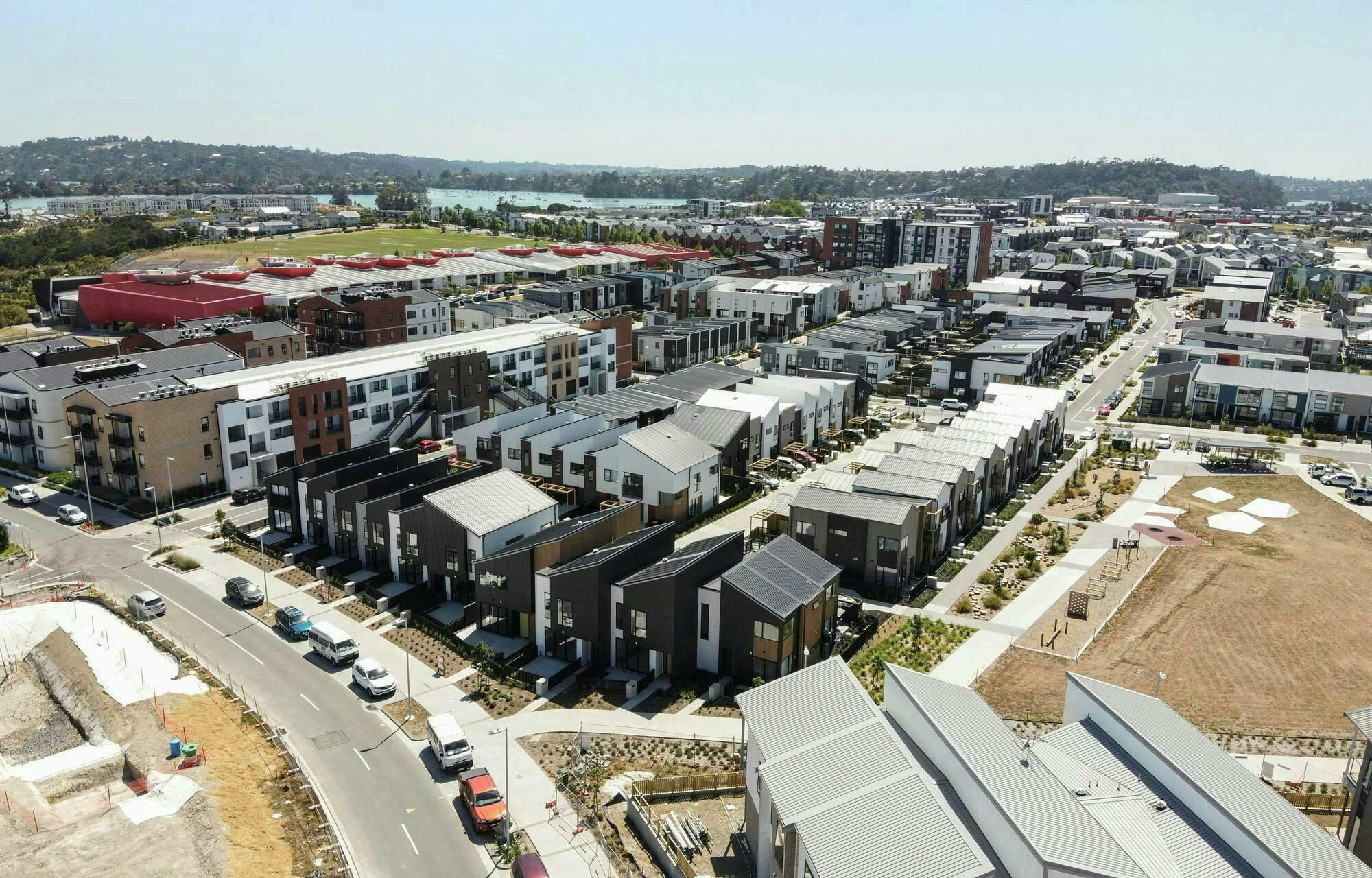 Nugget Avenue Terraces Terraces Multi unit Construkt Architects Auckland Aerial Shot 2