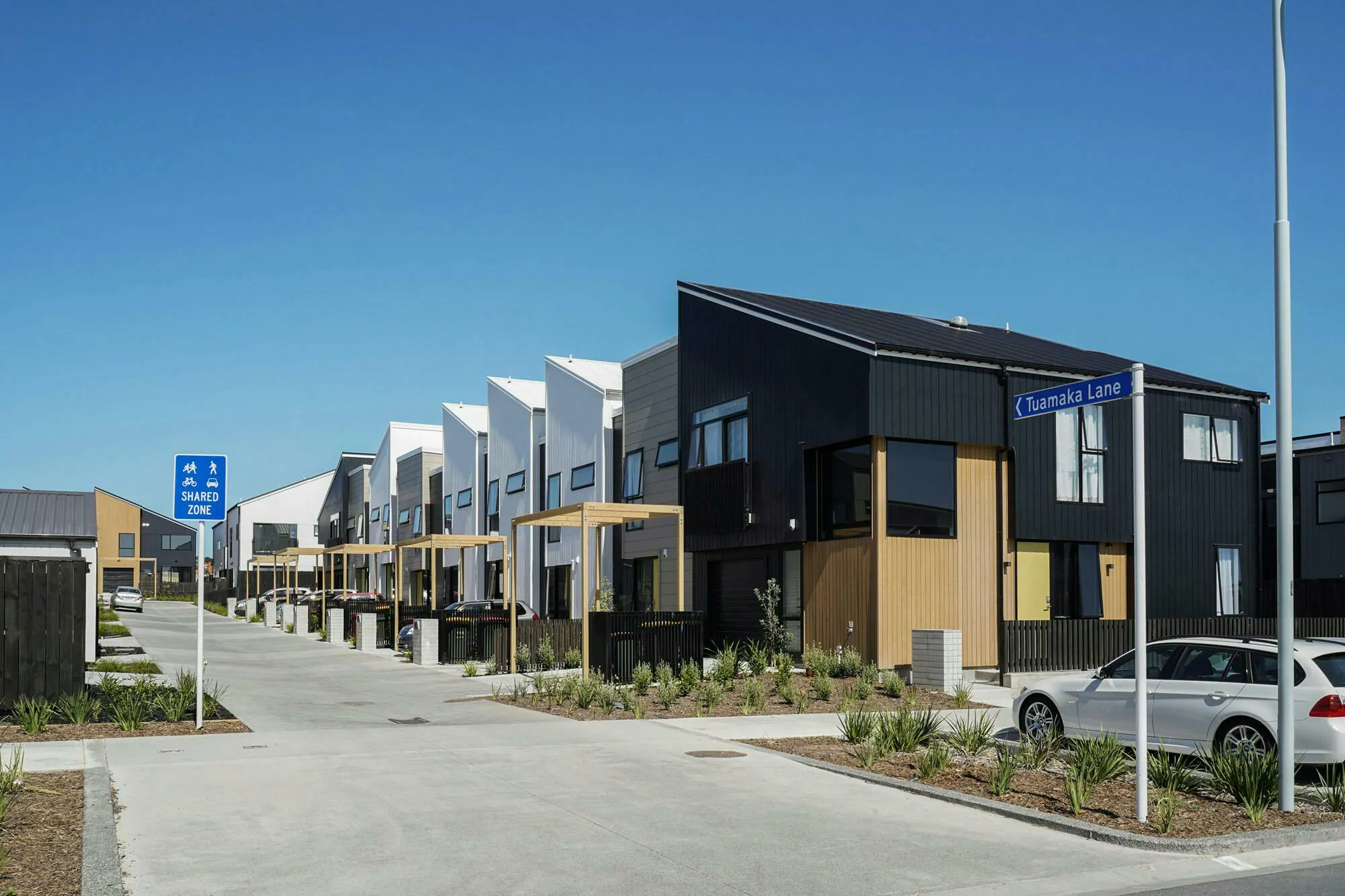 Nugget Avenue Terraces Terraces Multi unit Construkt Architects Auckland Entrances