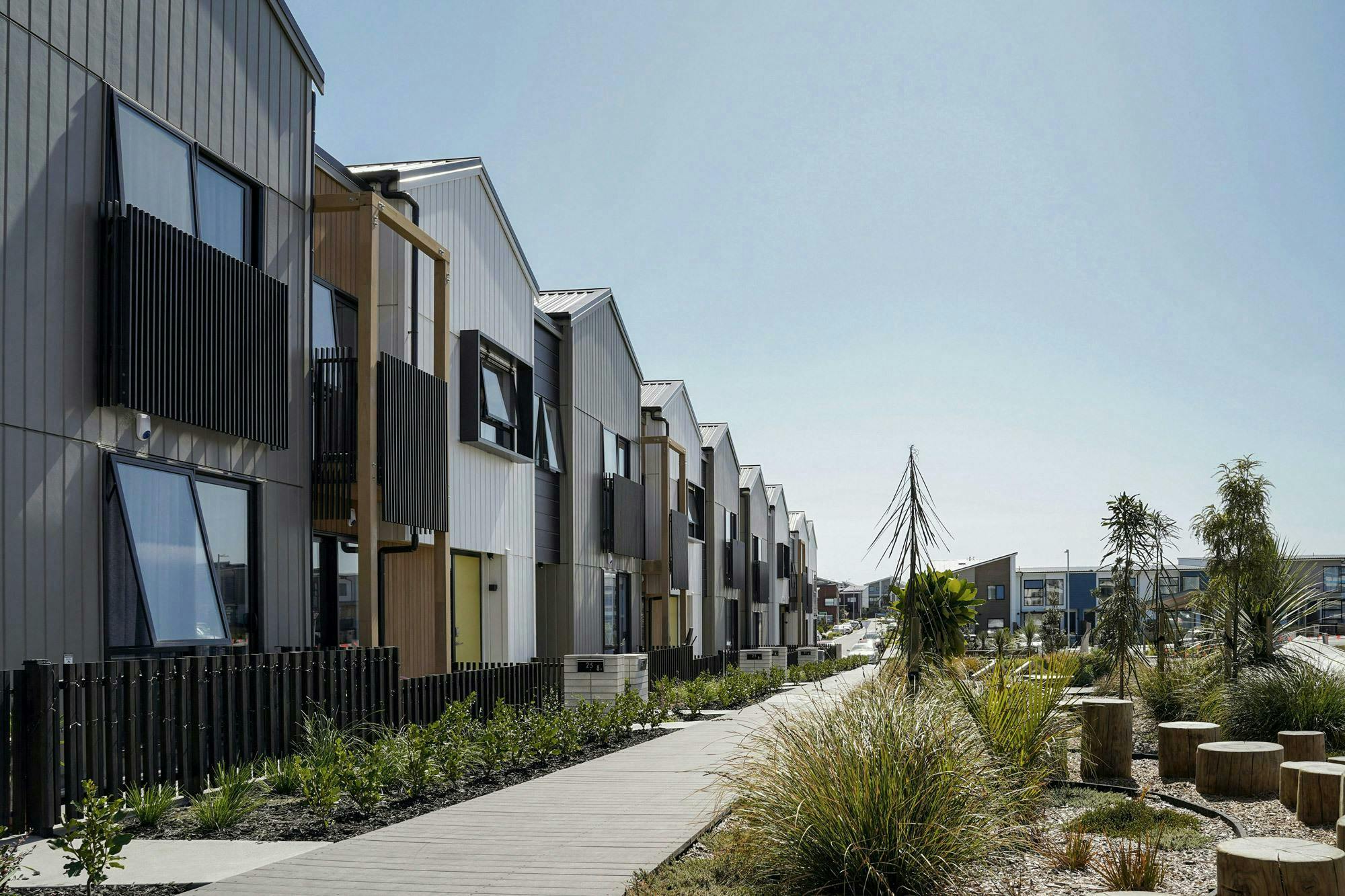 Nugget Avenue Terraces Terraces Multi unit Construkt Architects Auckland Walkway
