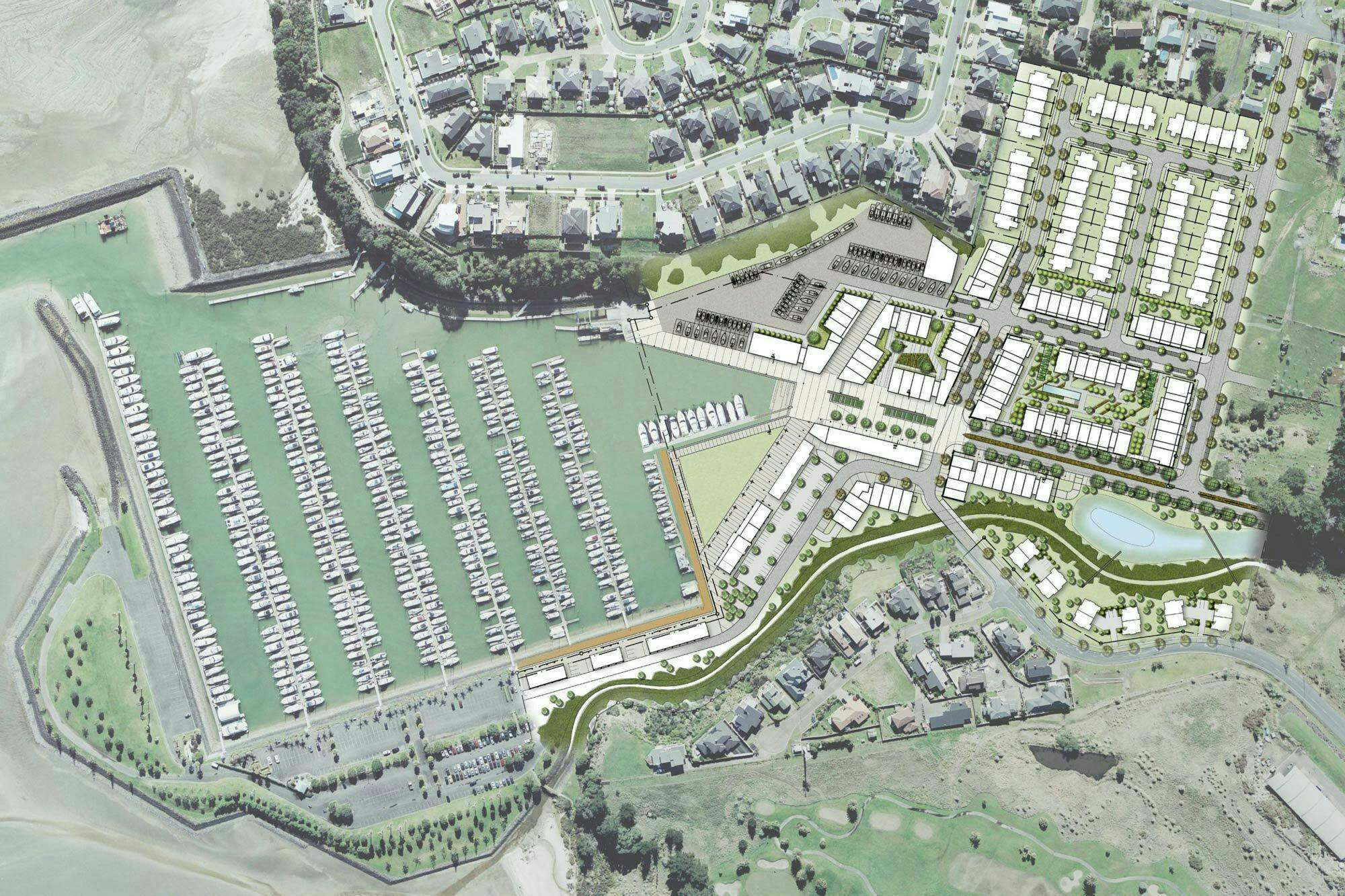 Pine Harbour Maritime Village Masterplanning Construkt Architects Auckland Illustrative Plan