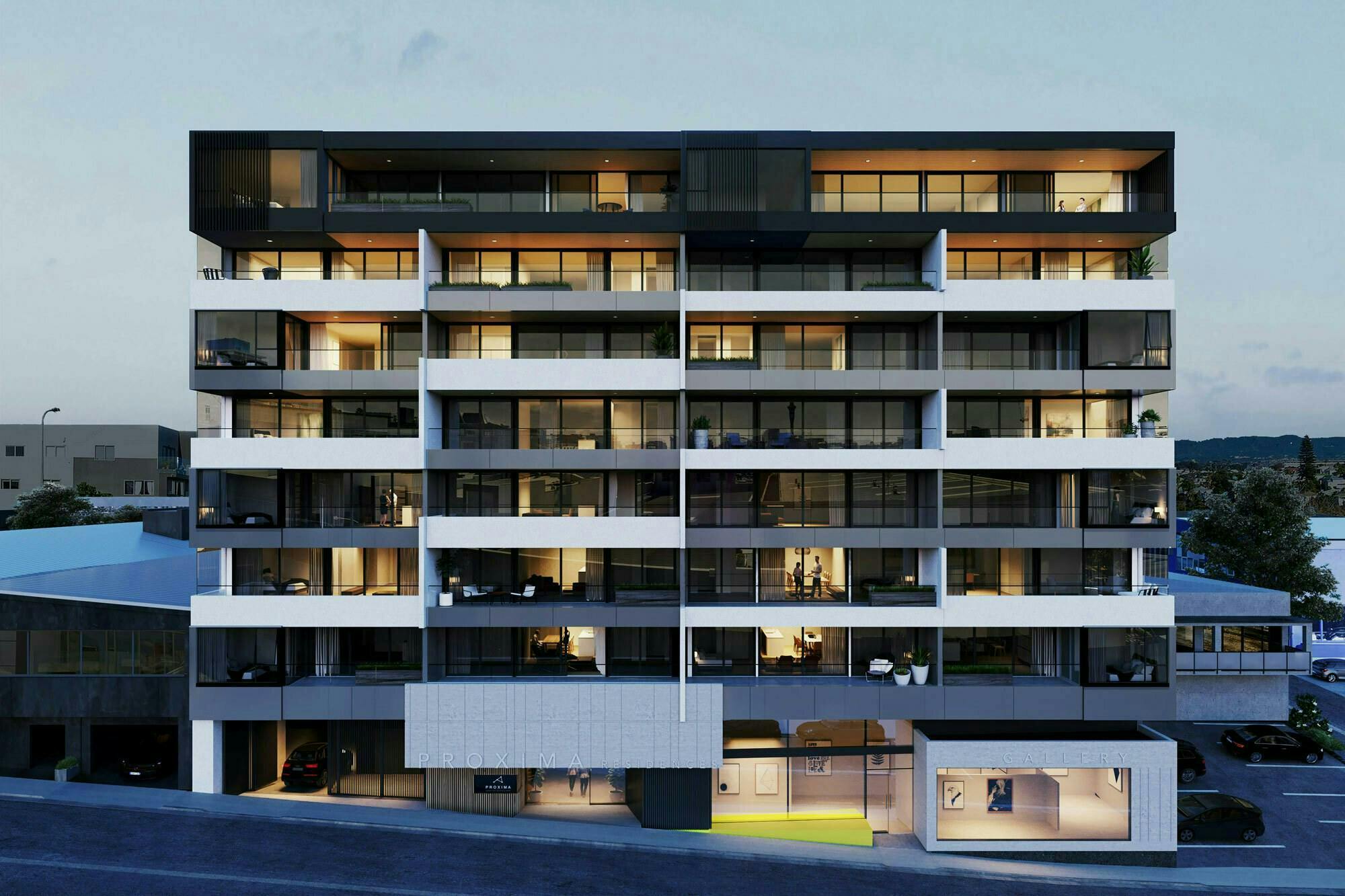 Proxima Residences Modern Apartments Construkt Architects Auckland Street View