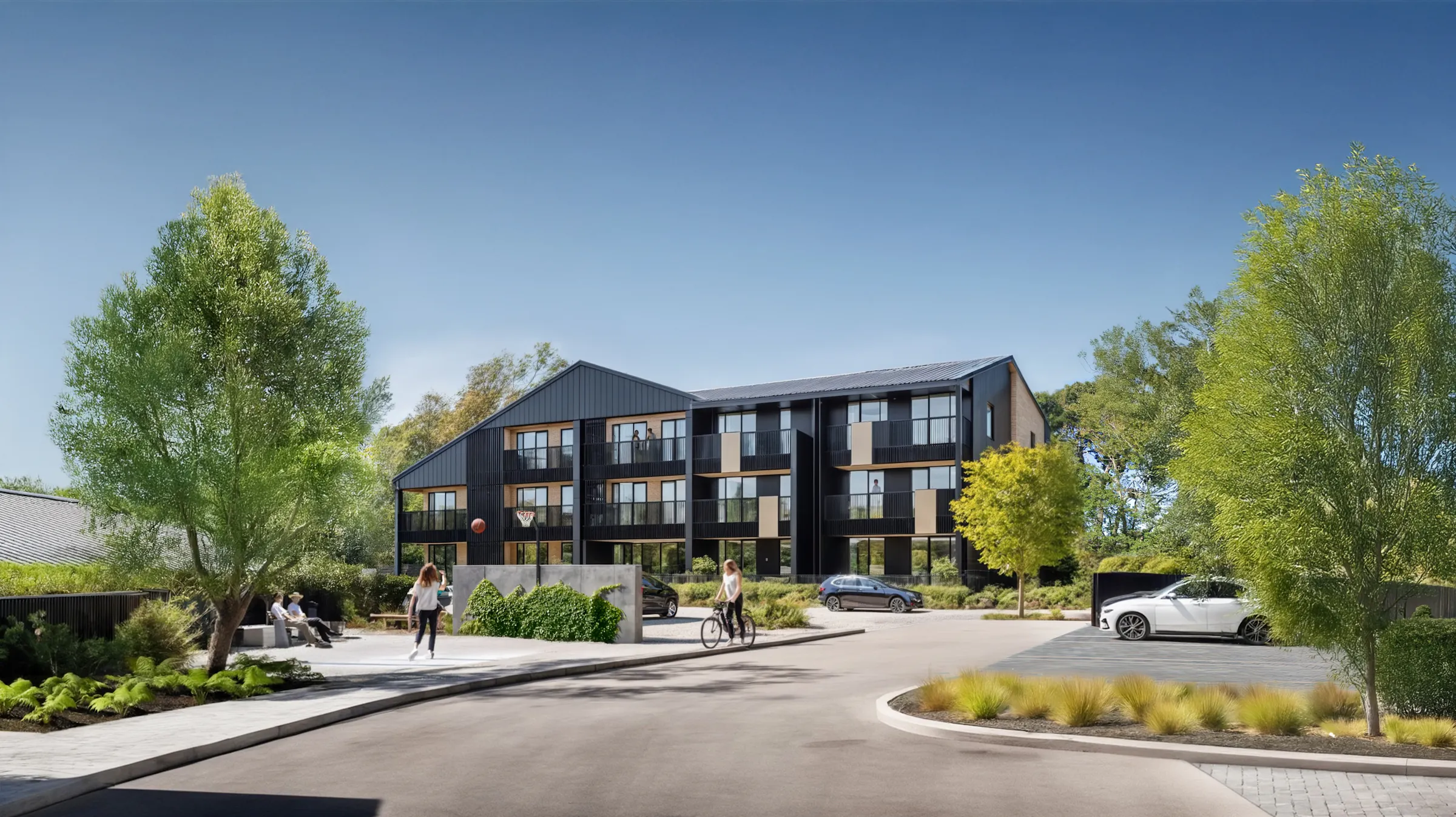 River Block Project Medium Density Housing Construkt Architects Auckland Parking