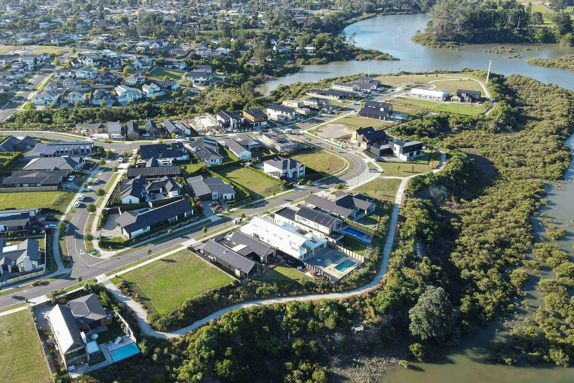 Riverhead Deacon Point Masterplan Masterplan Construkt Architects Auckland Aerial Shot 2