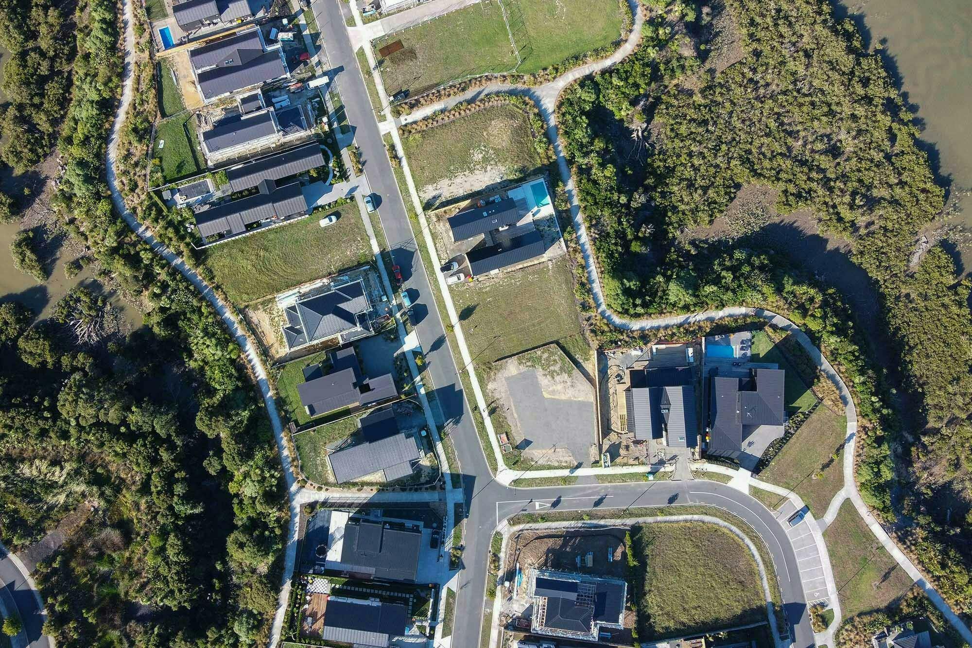 Riverhead Deacon Point Masterplan Masterplan Construkt Architects Auckland Overhead Shot