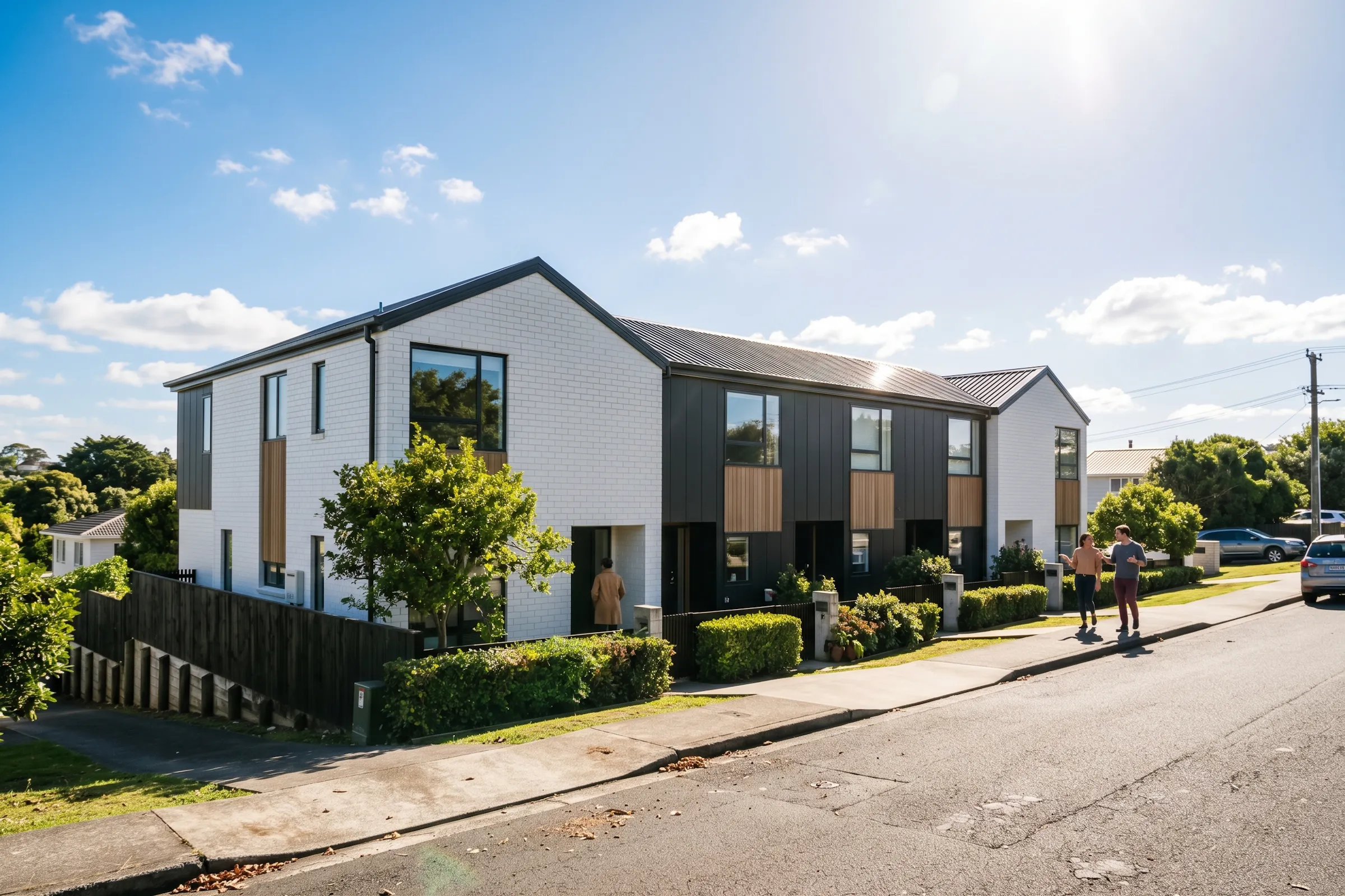Roskill South Terraces Modern Terraces Construkt Architects Auckland Street View