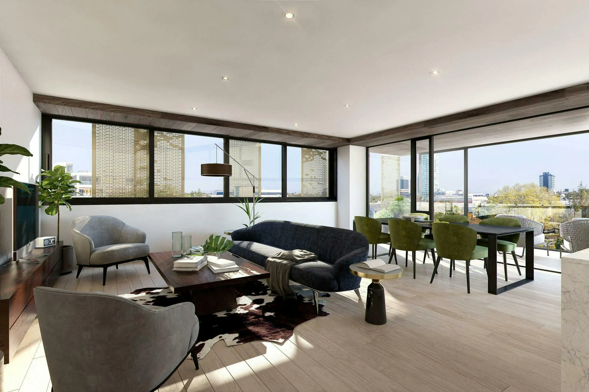 Summer Gardens Apartments Modern Apartments Construkt Architects Auckland Dining and Living