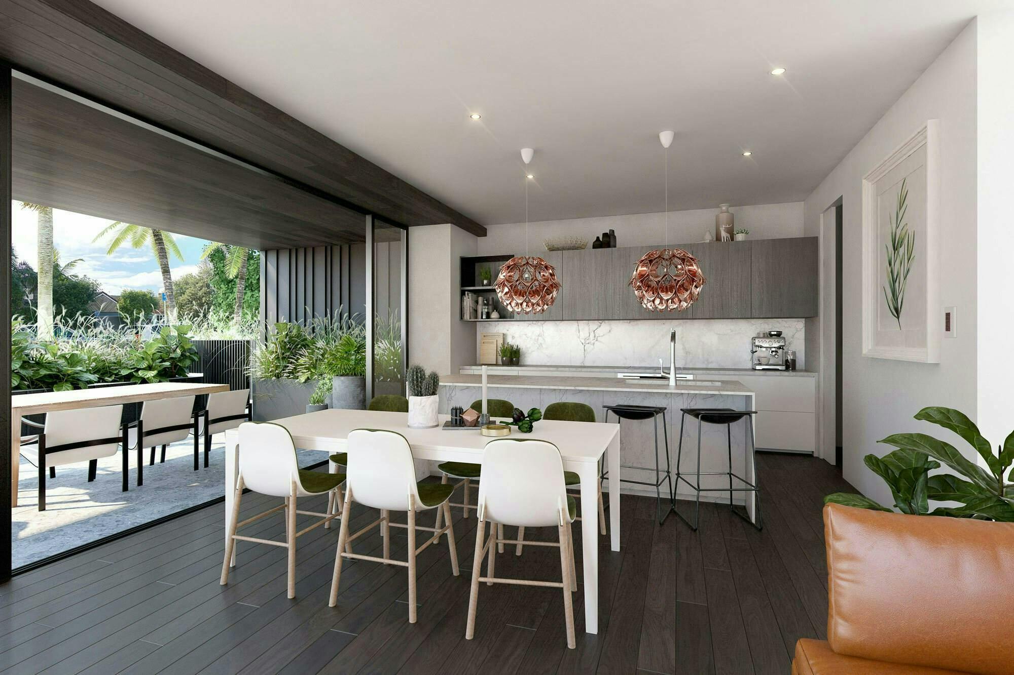 Summer Gardens Apartments Modern Apartments Construkt Architects Auckland Kitchen and Living