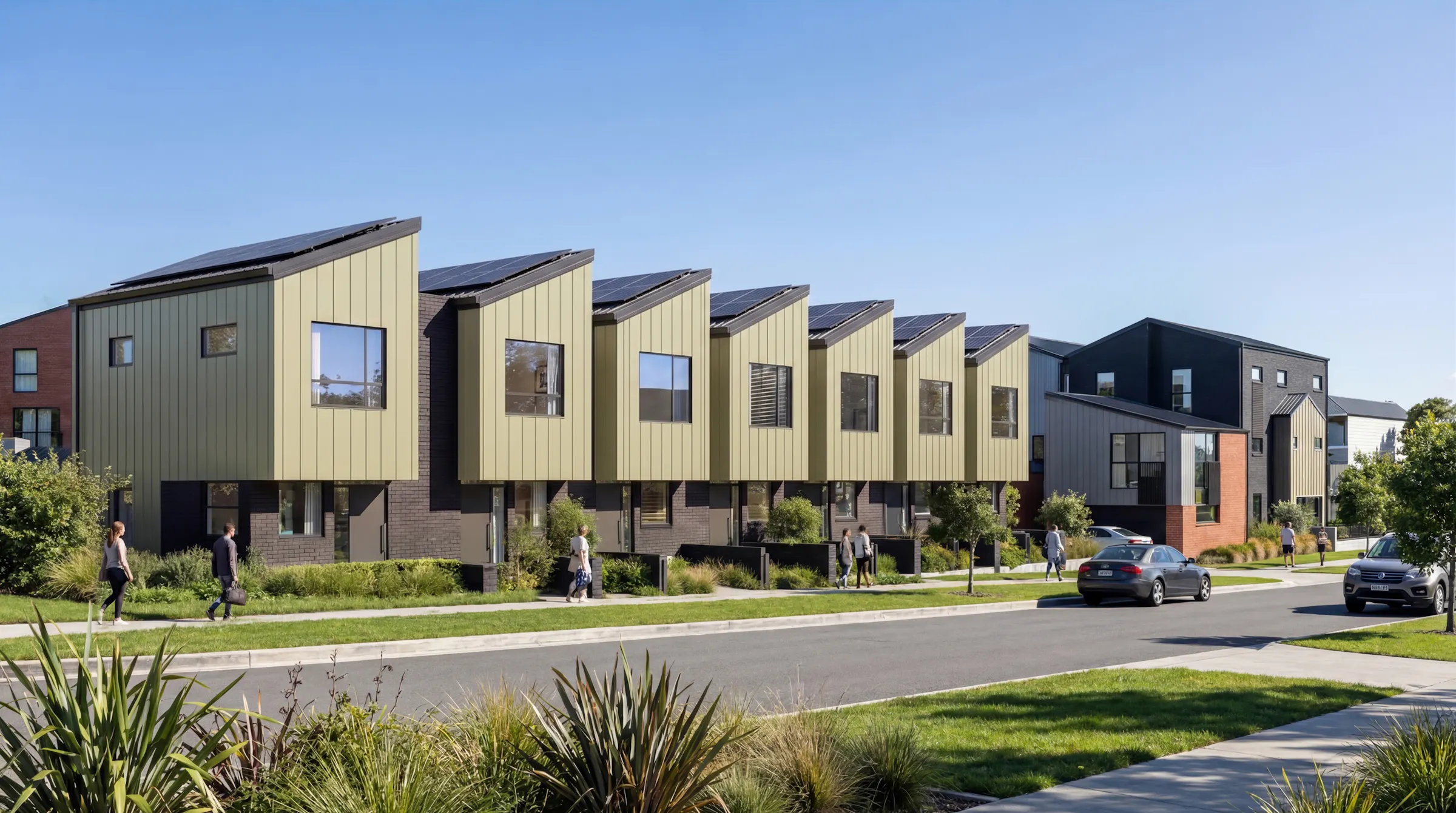 Te Awa Lakes Modern Apartments Construkt Architects Auckland Street View