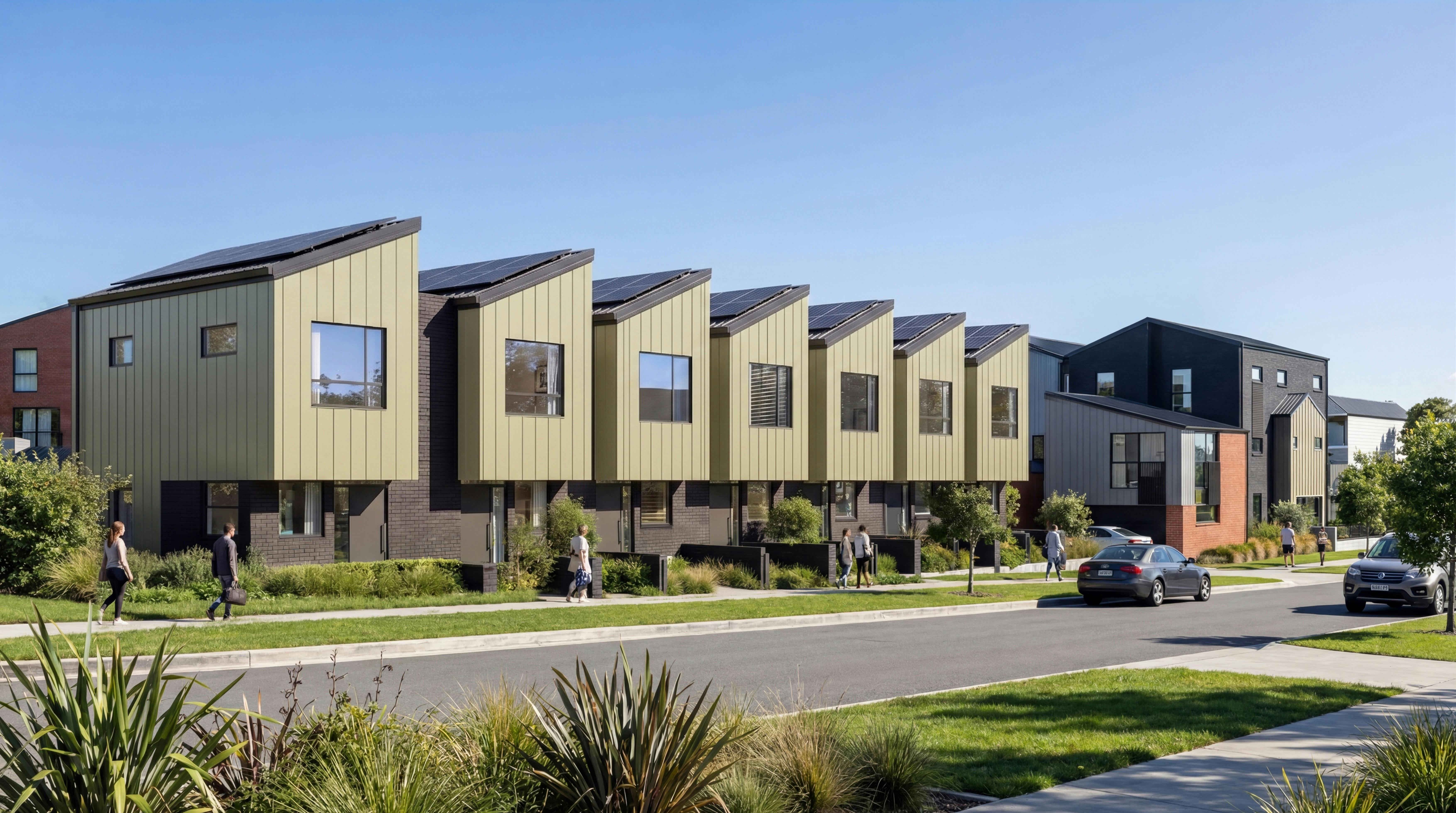 Te Awa Lakes Modern Apartments Construkt Architects Auckland Street View