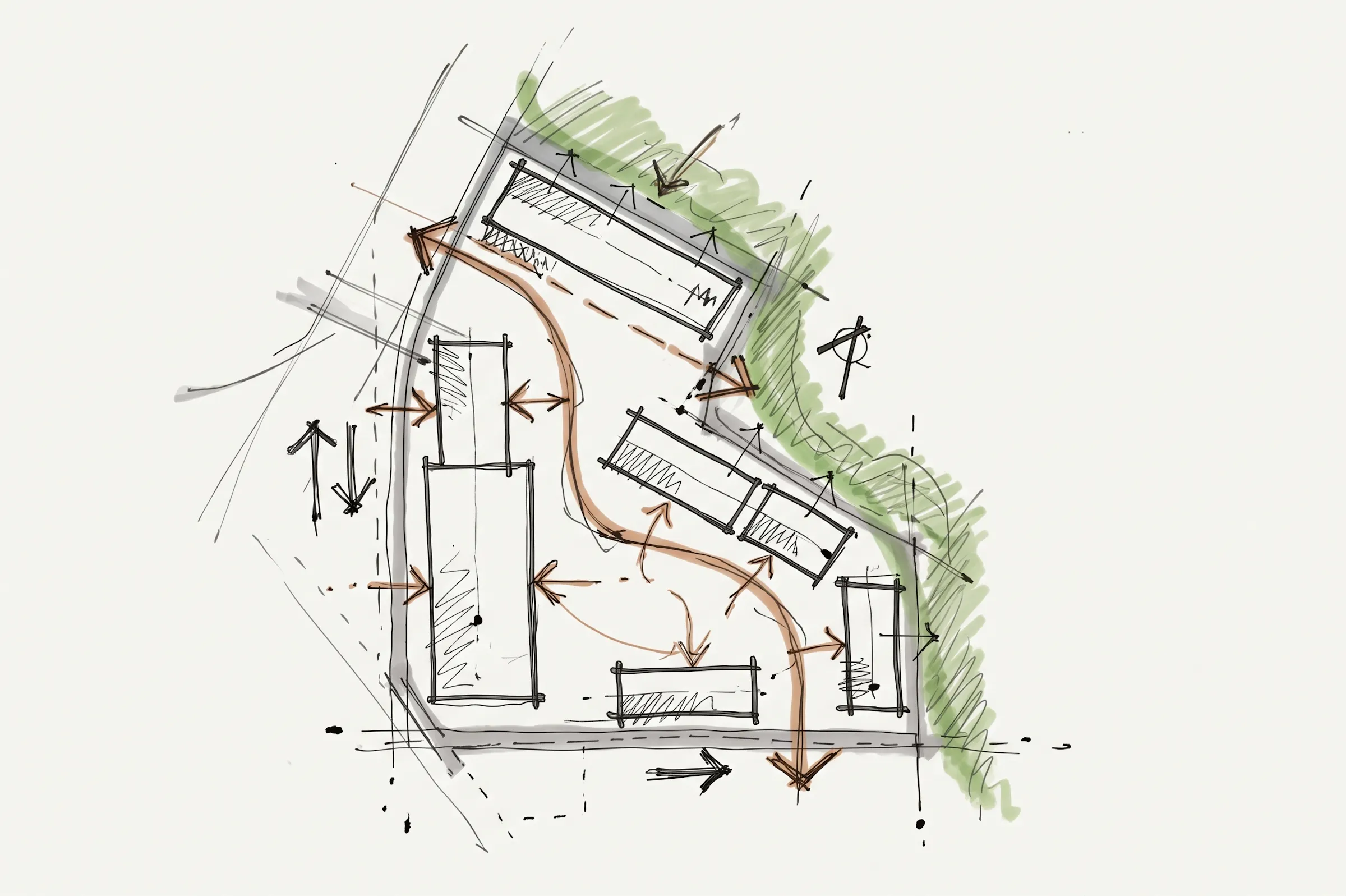Te Awa Lakes Masterplanning Construkt Architects Auckland Site Plan Sketch 2