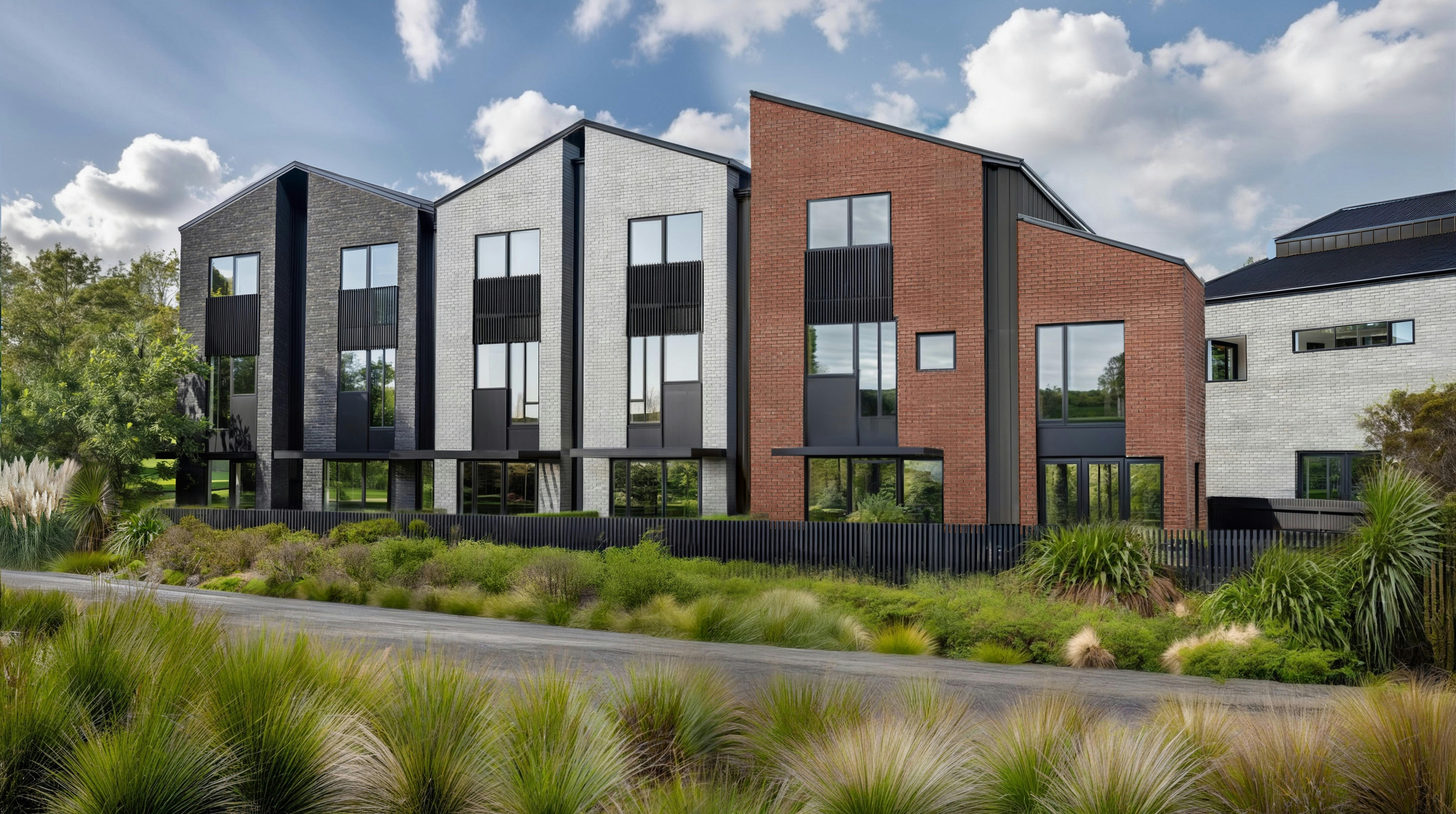 Te Awa Lakes Modern Apartments Construkt Architects Auckland Rear View