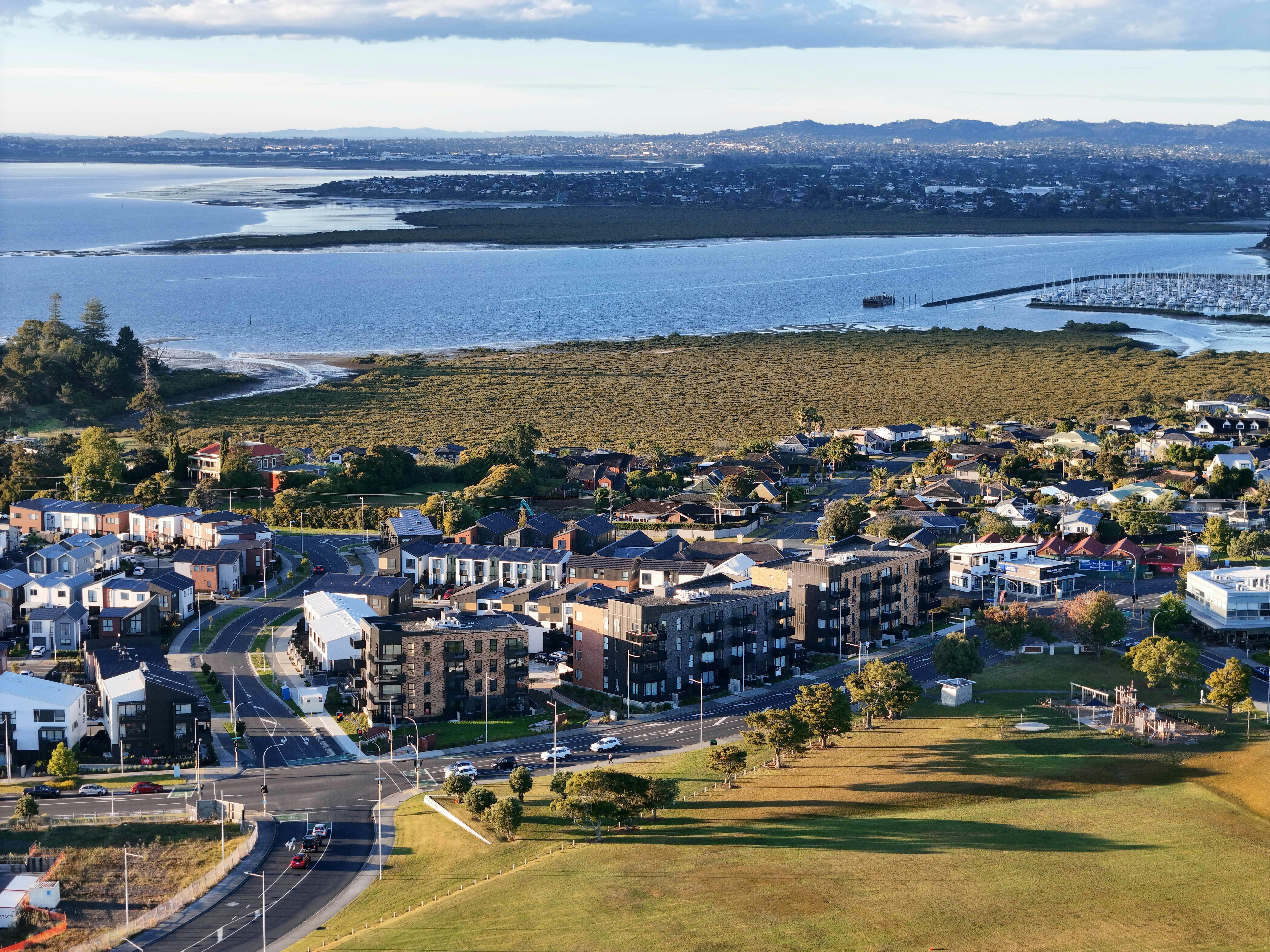 Te Uru Apartments Modern Apartments Construkt Architects Auckland Drone Shot
