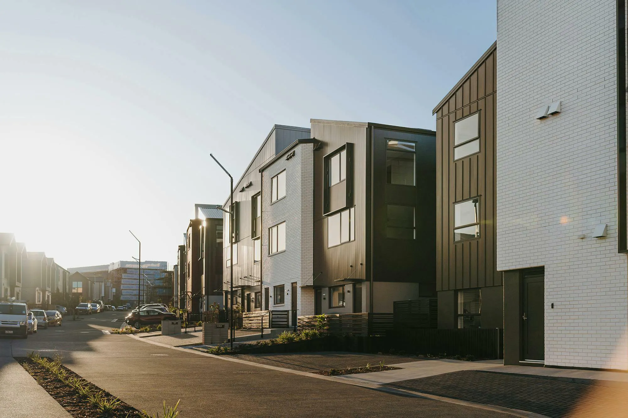 Te Uru Walk up Terraces Terrace Multi unit Construkt Architects Auckland Driveways