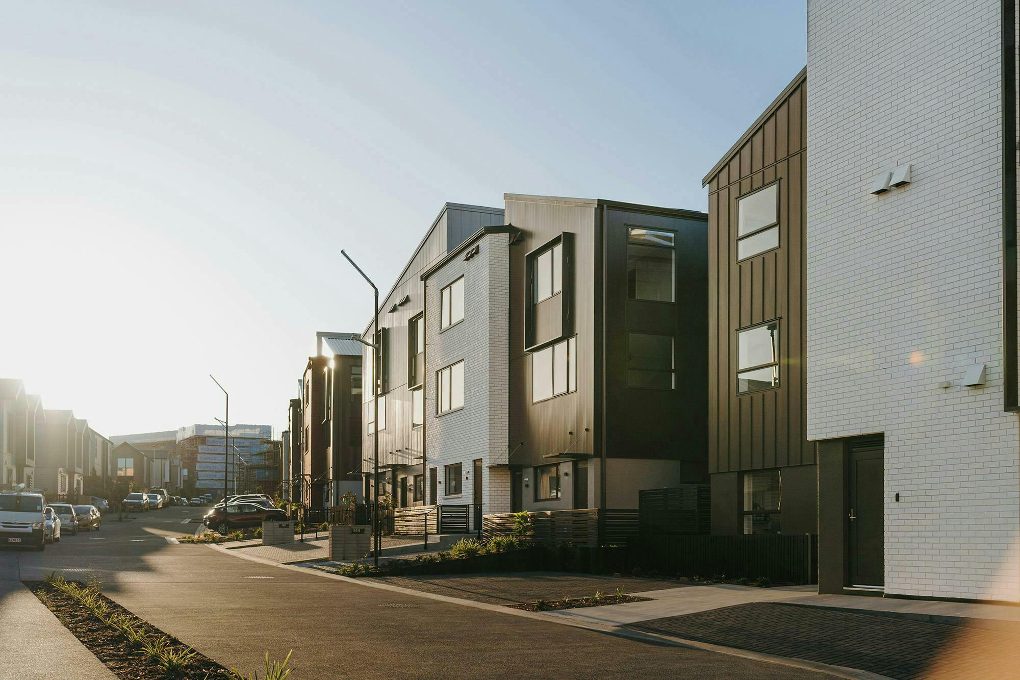 Te Uru Walk up Terraces Terrace Multi unit Construkt Architects Auckland Driveways