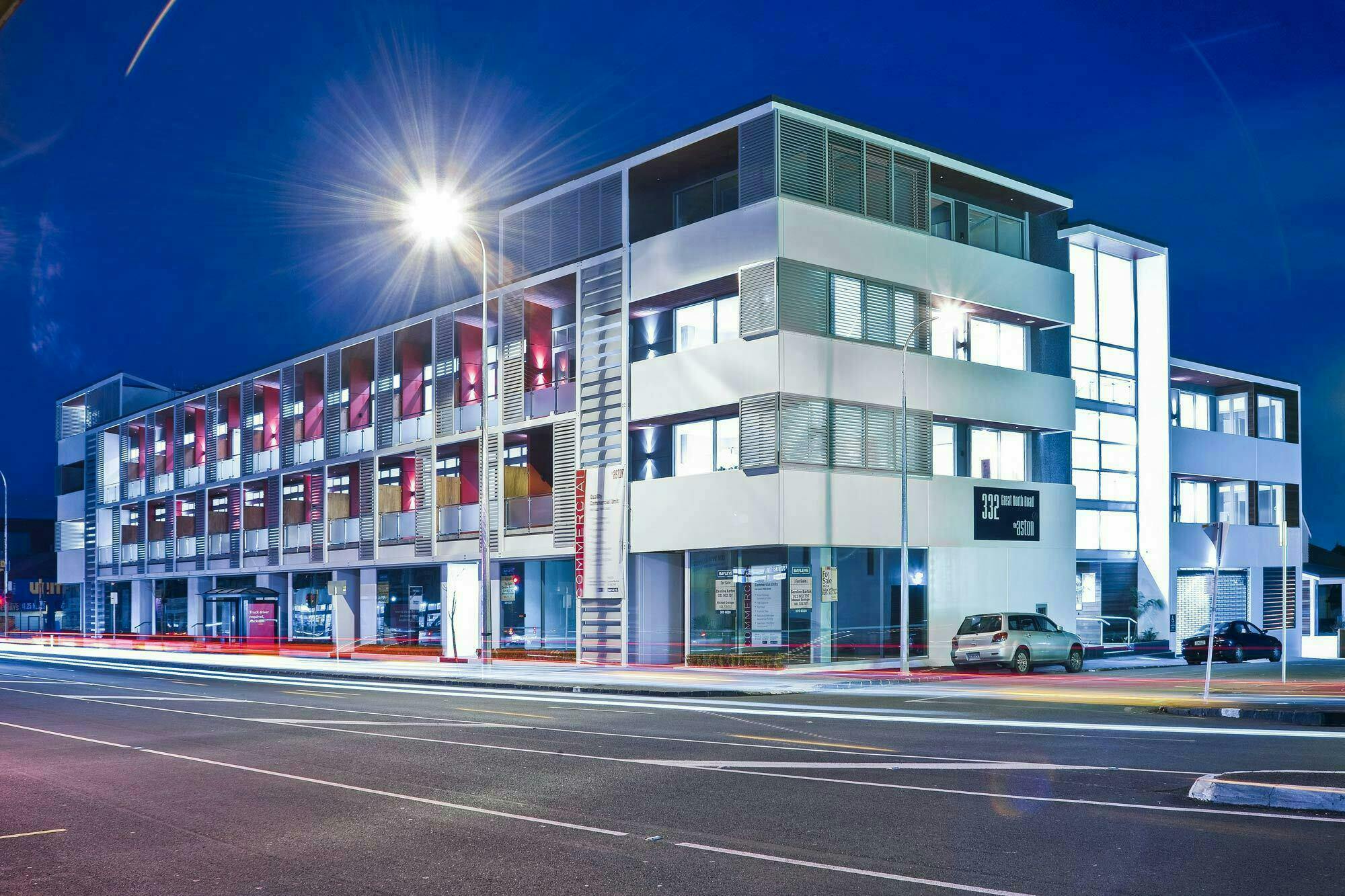 The Aston Apartments Construkt Architects Auckland At Night 2